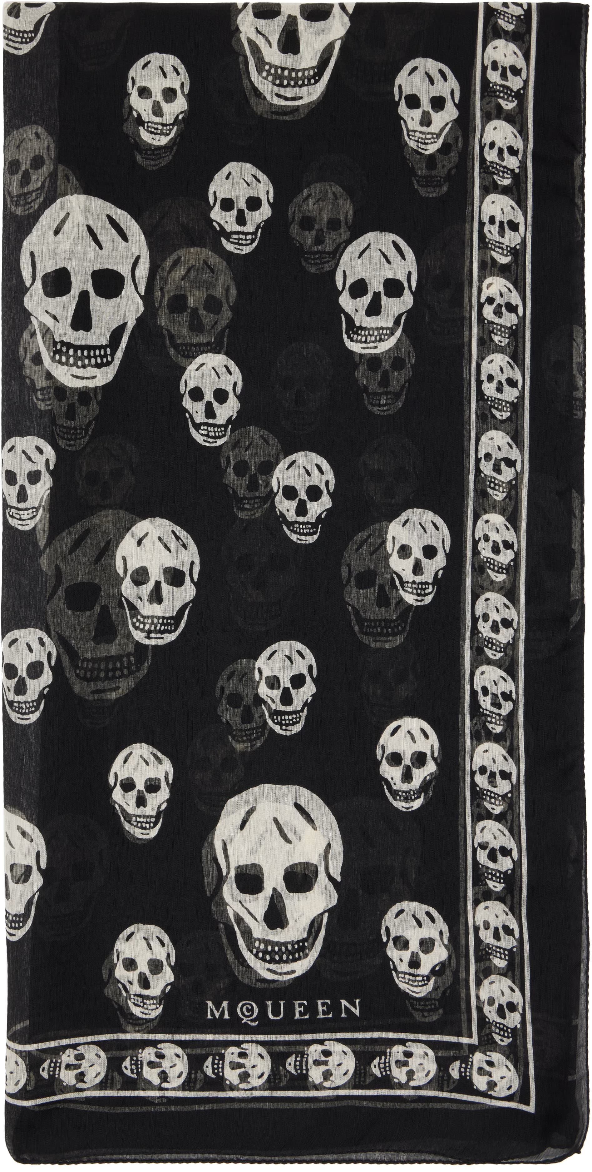 Black Skull Bandana by Alexander McQueen