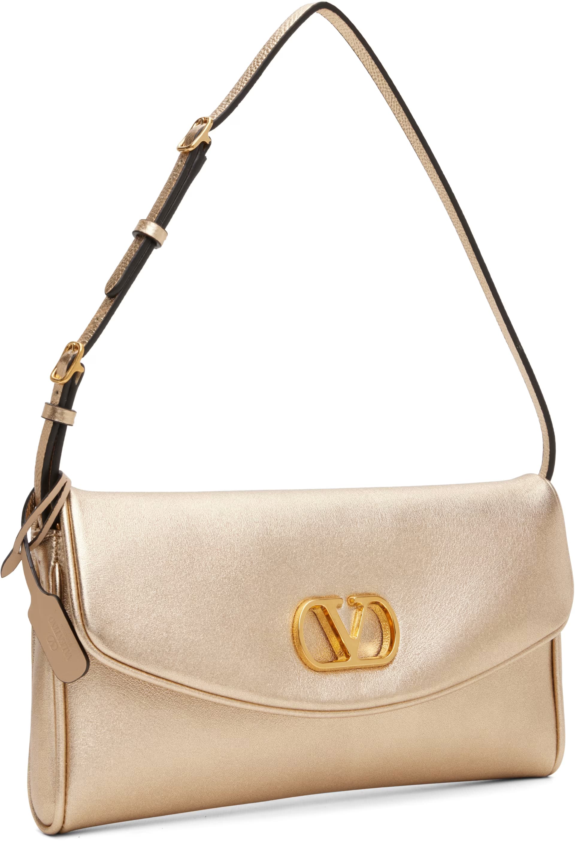 Gold DeVain Small Nappa Shoulder Bag 2