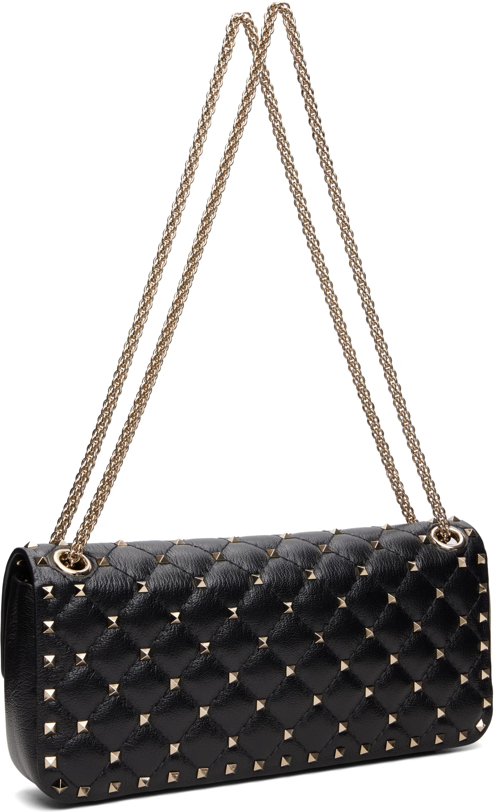 Black Rockstud Spike Medium Shoulder Bag 3