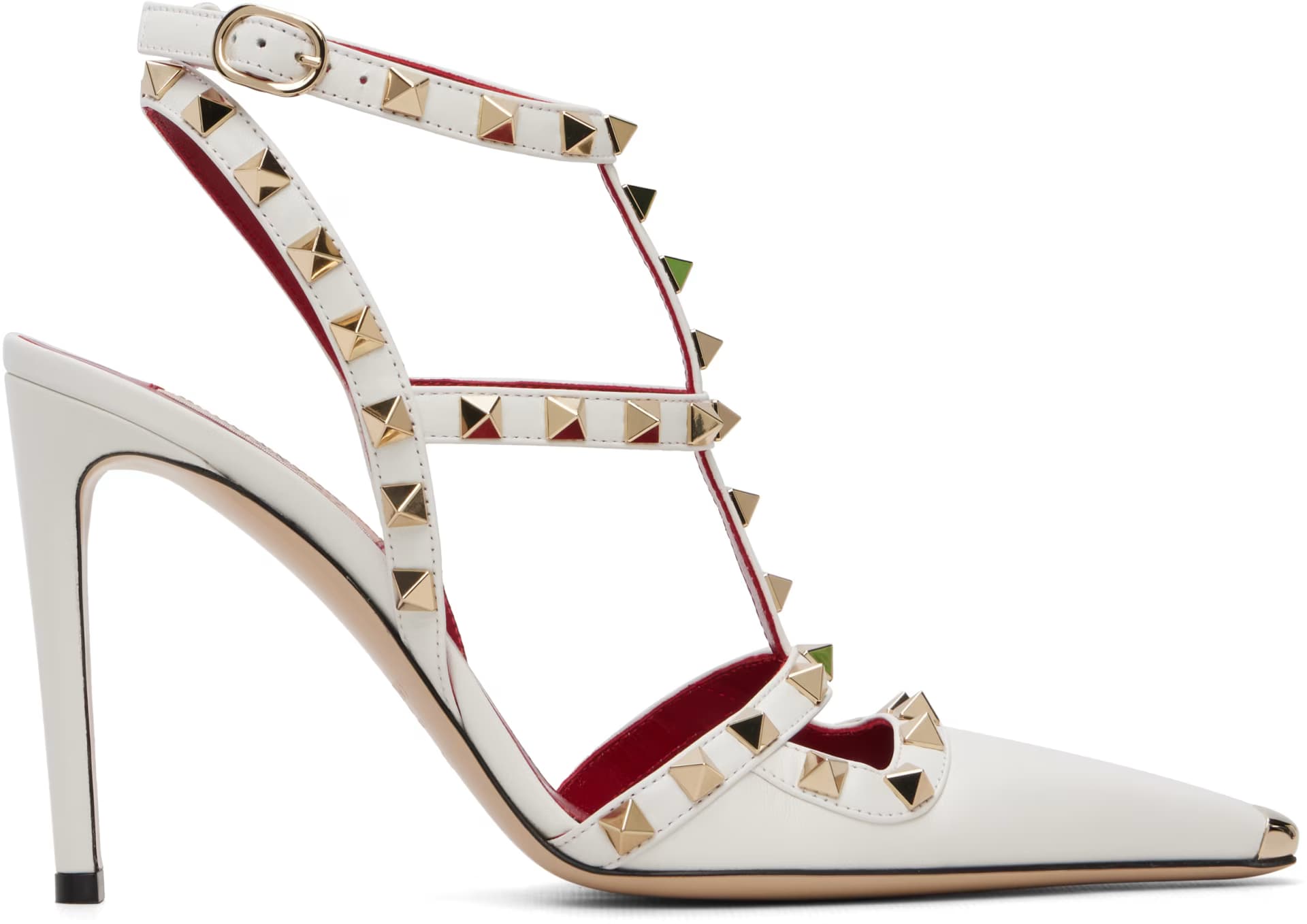 White Rockstud 100mm Heels by Valentino Garavani