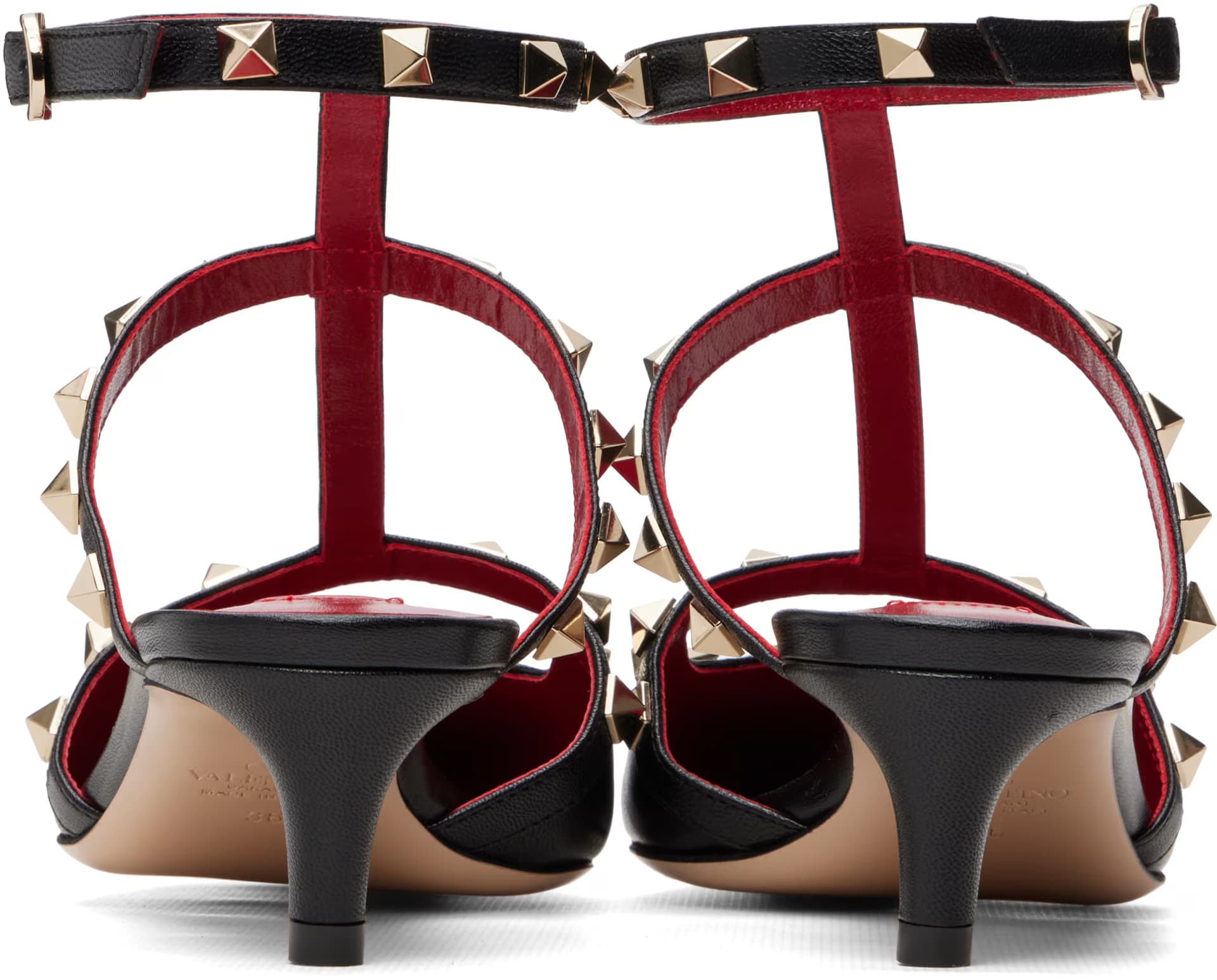 Black Rockstud Court 40mm Heels 2