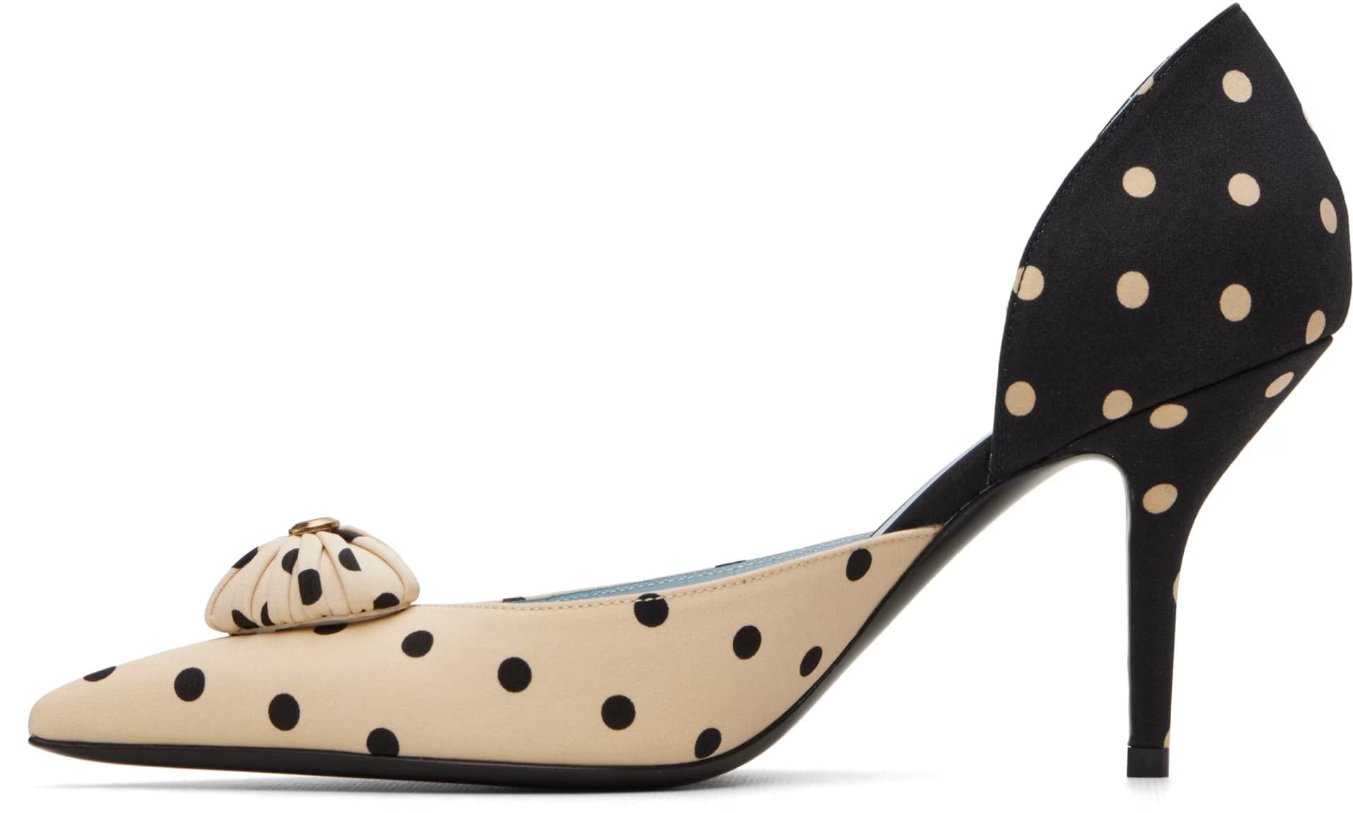 Beige & Black Plus De Pois D'Orsay Heels 3