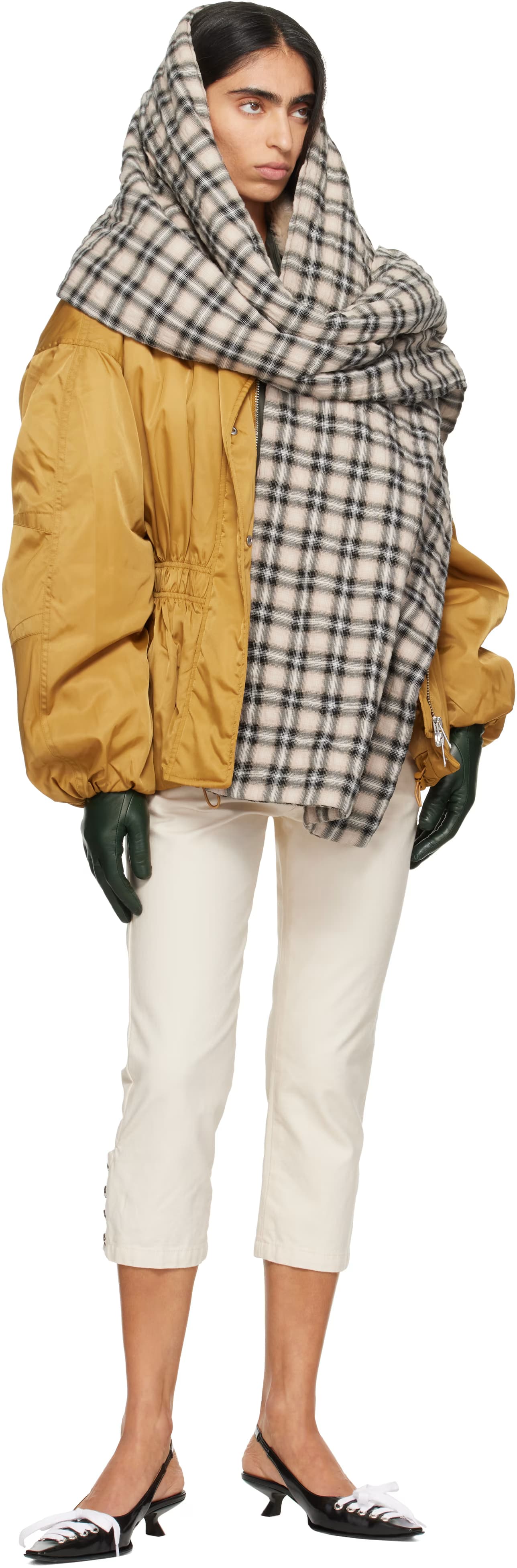 Beige Padded Scarf 2