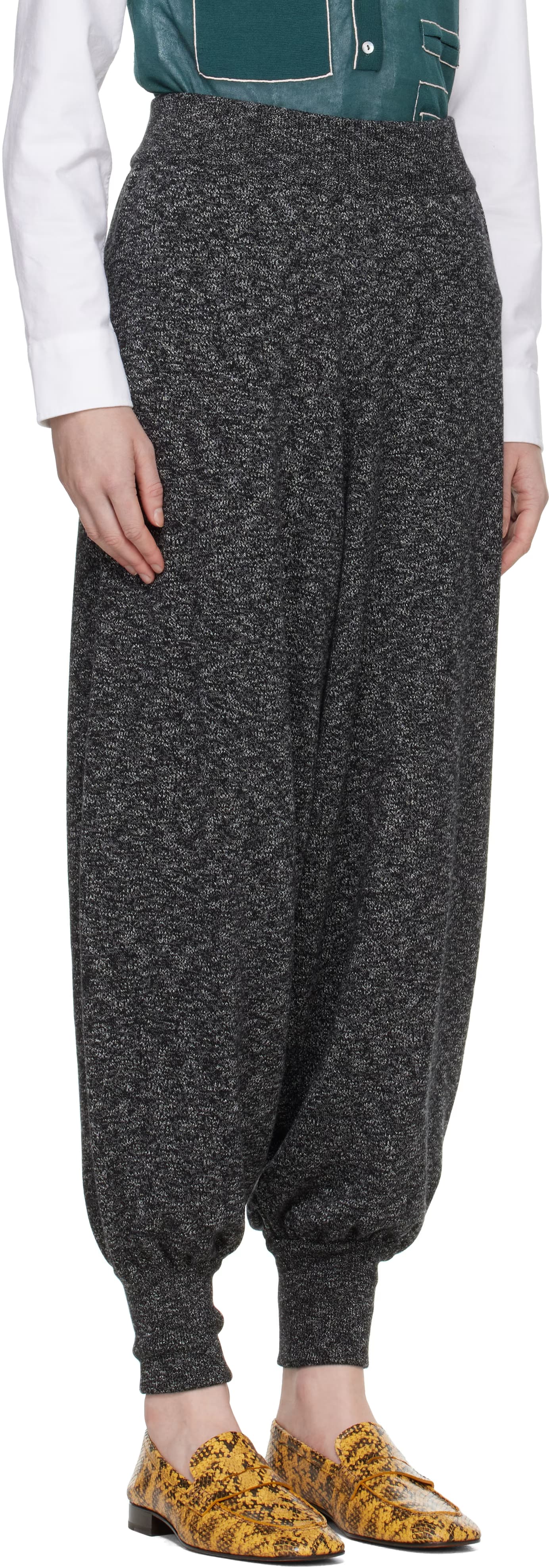 Gray Cotton Flecked Lounge Pants 2
