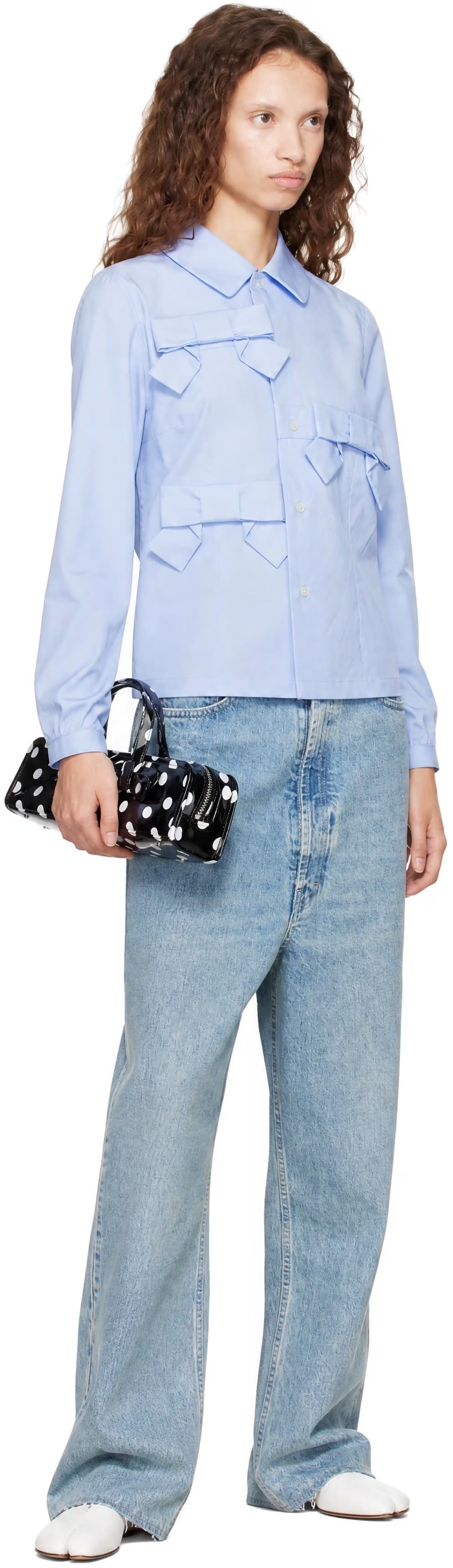 Blue Cotton Broad Shirt 4