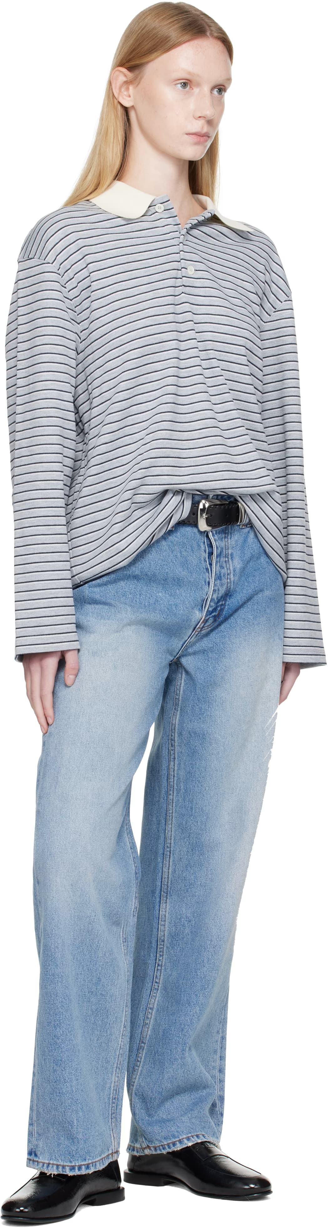 Blue Straight Jeans 4