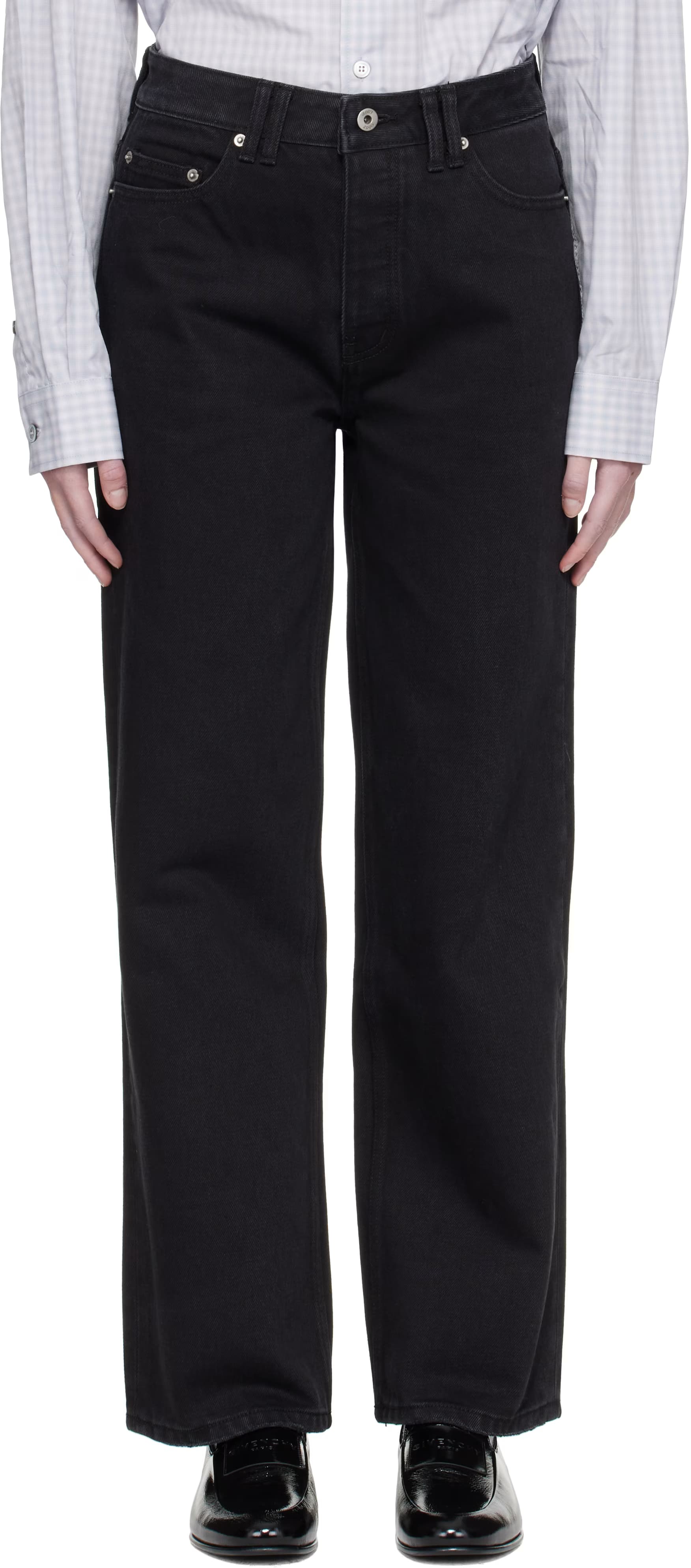 Black Straight Jeans by COOR