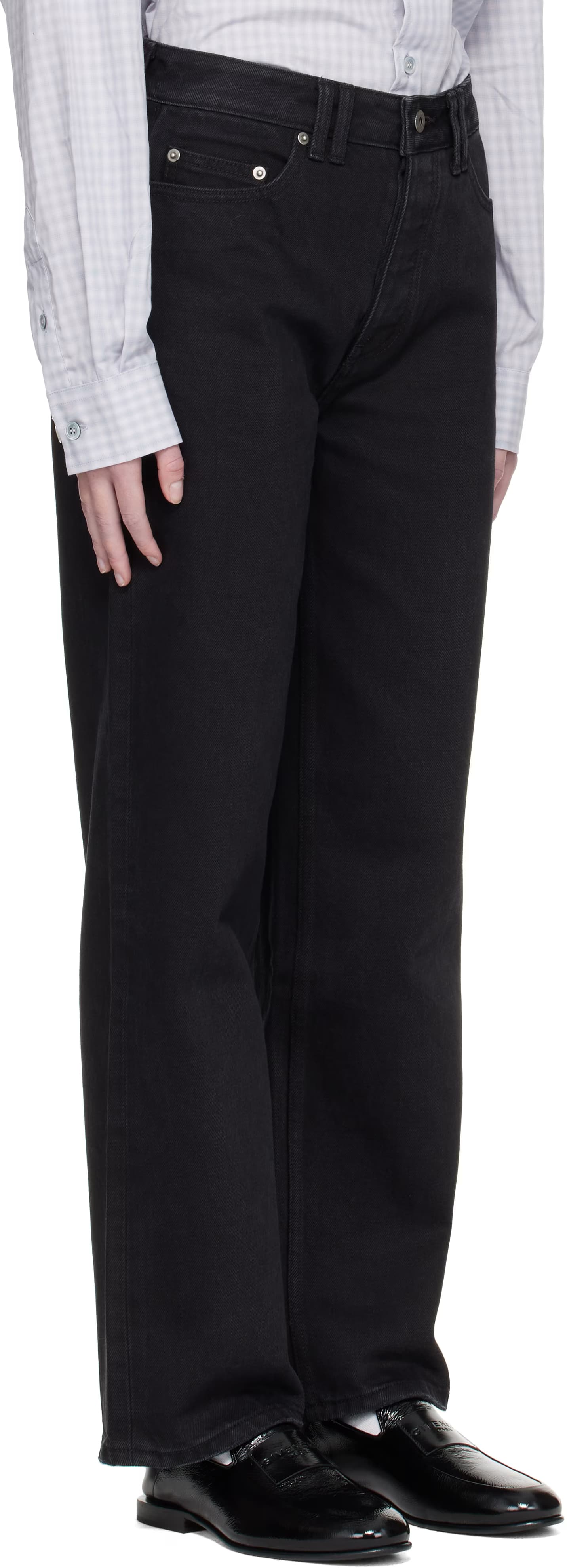 Black Straight Jeans by COOR