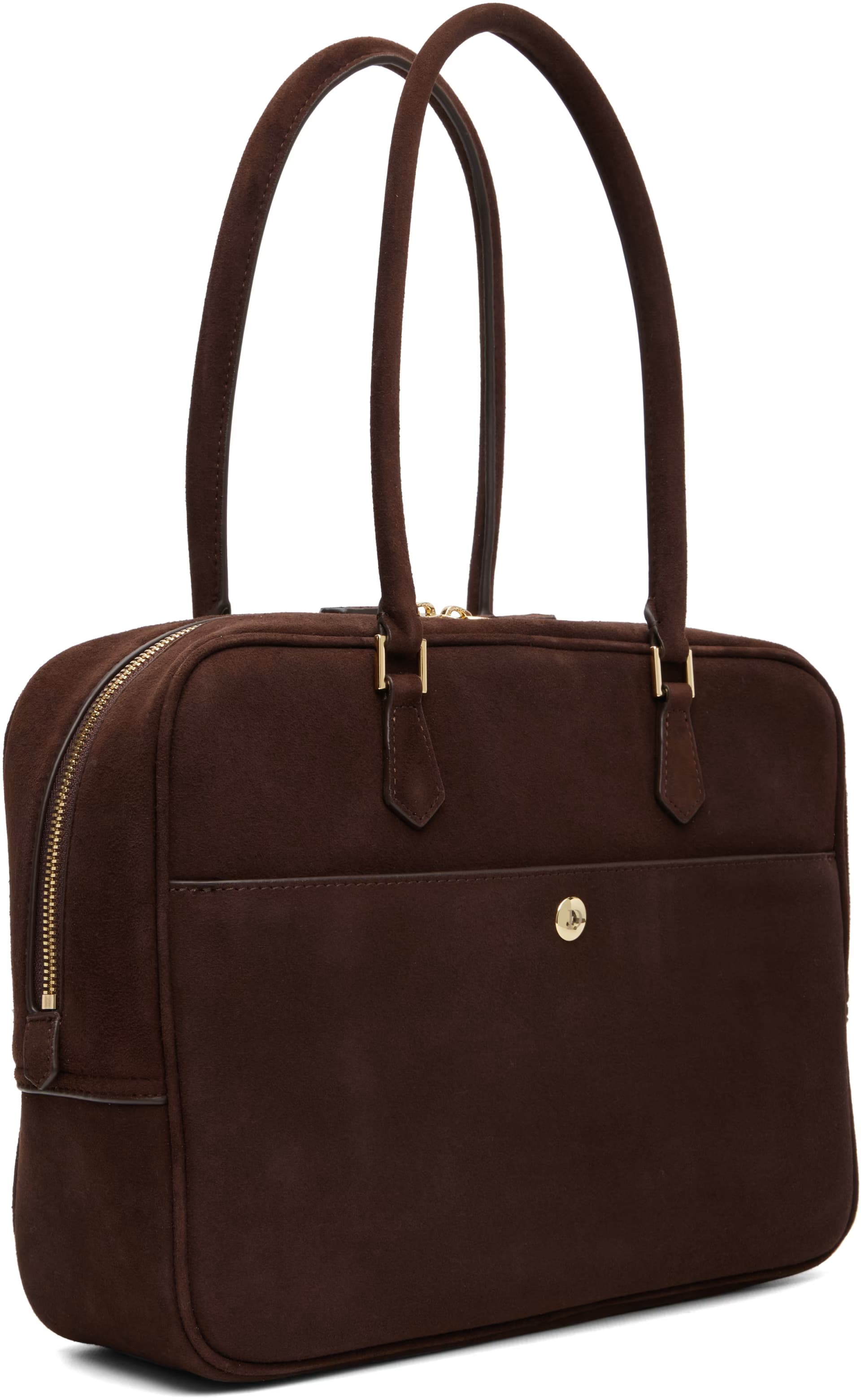Brown Classic 28 Suede Bag by Dunst