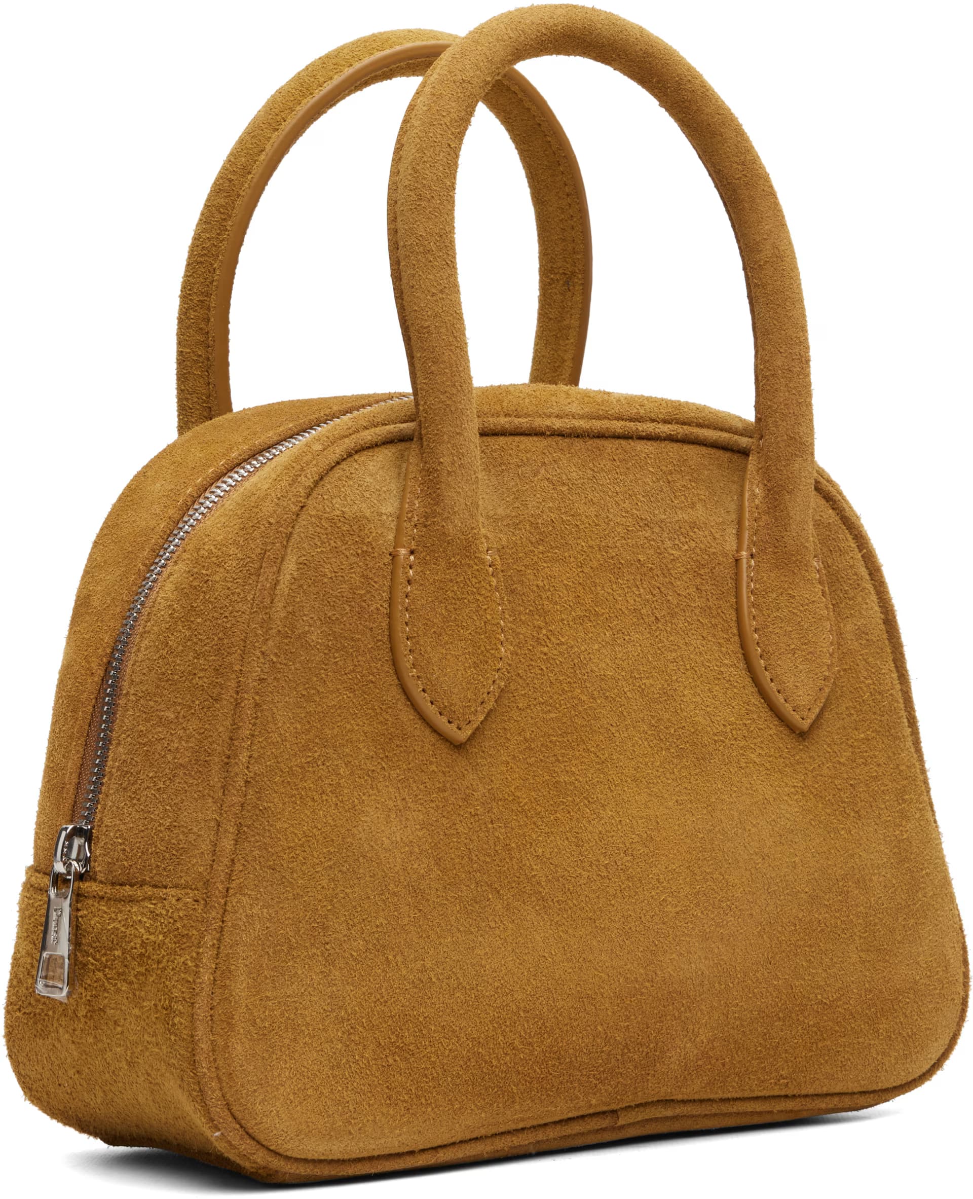 Tan Suede Boston Bag 2