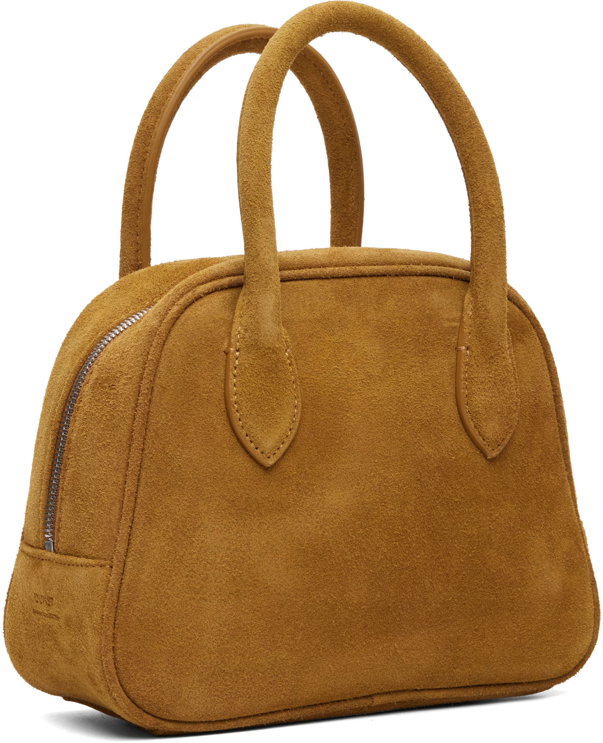 Tan Suede Boston Bag 3