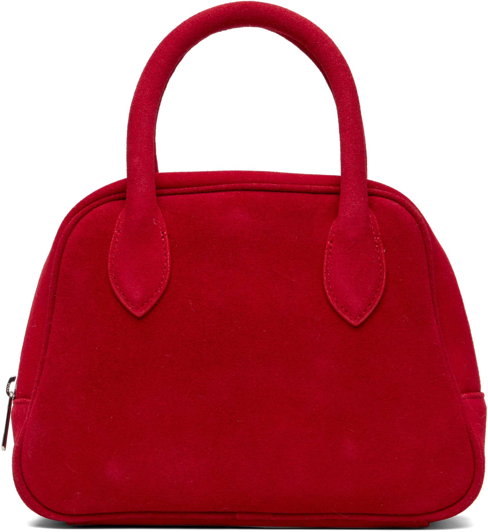 Red Suede Boston Bag by Dunst