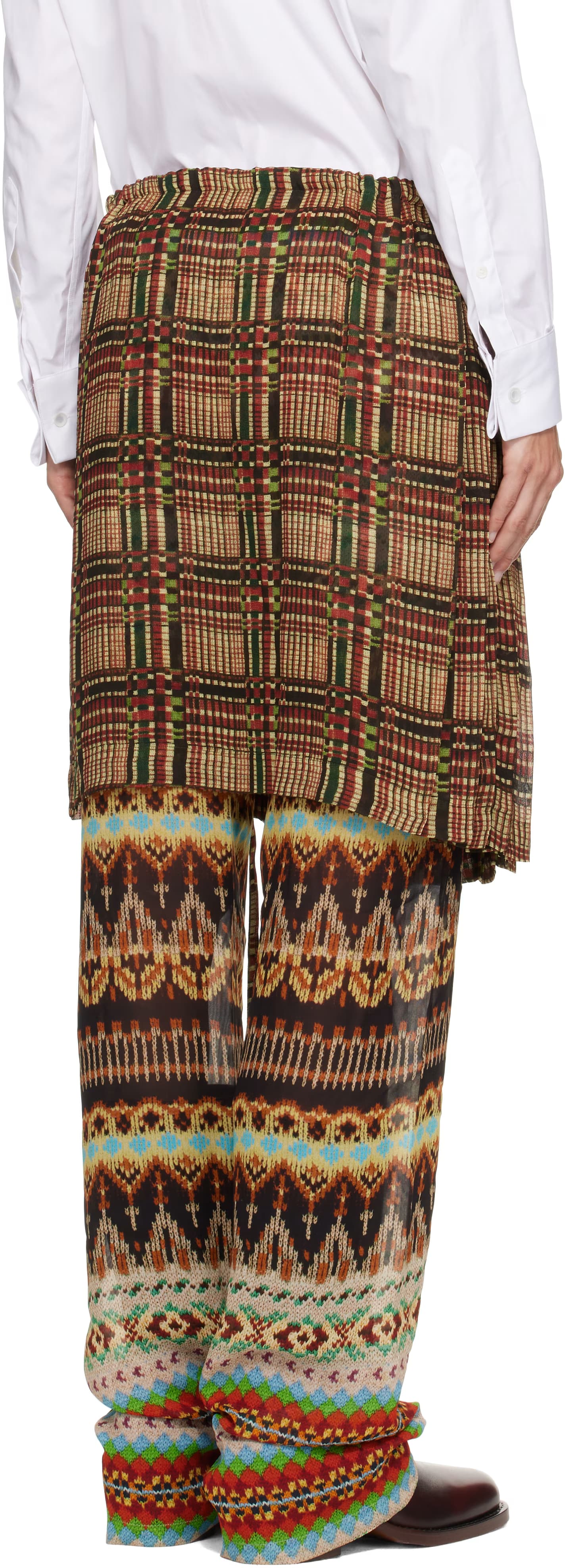 Multicolor Viscose Skirt Trousers 3