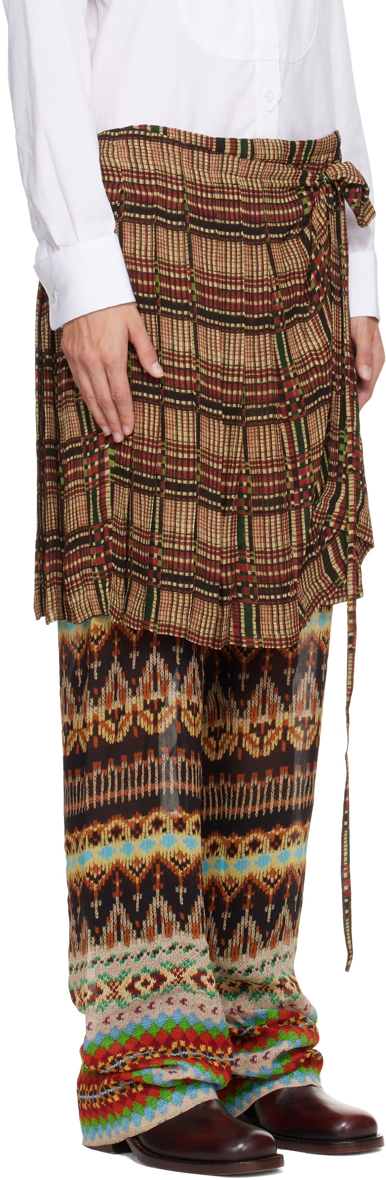 Multicolor Viscose Skirt Trousers 2