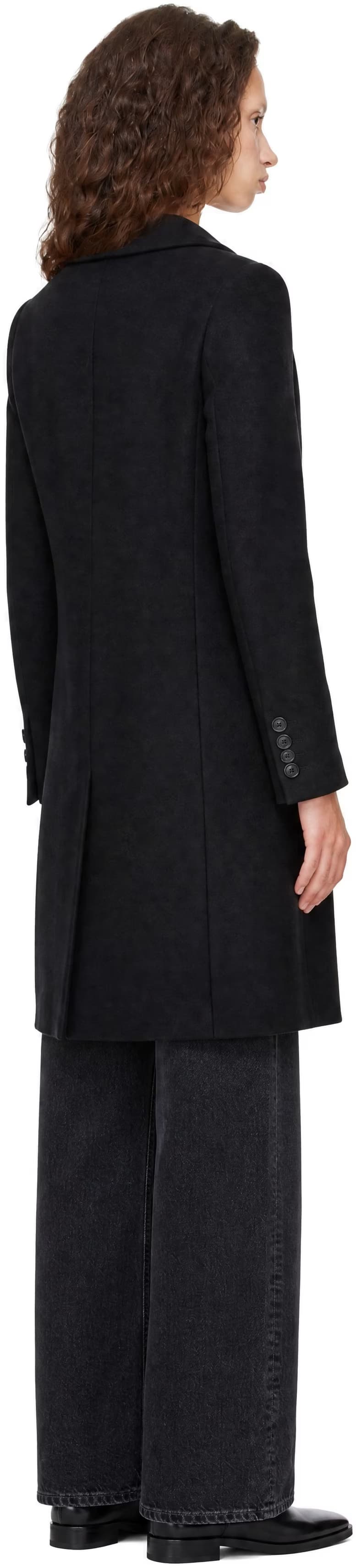 Black Over Size Double Coat 3