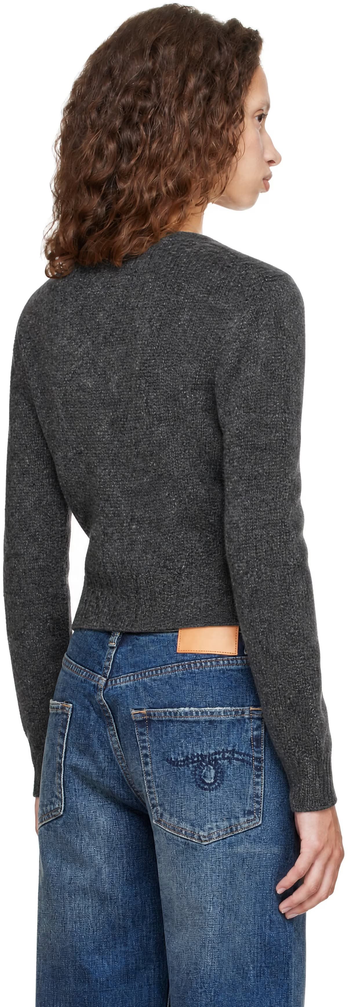 Gray Split Hem Cardigan by R13