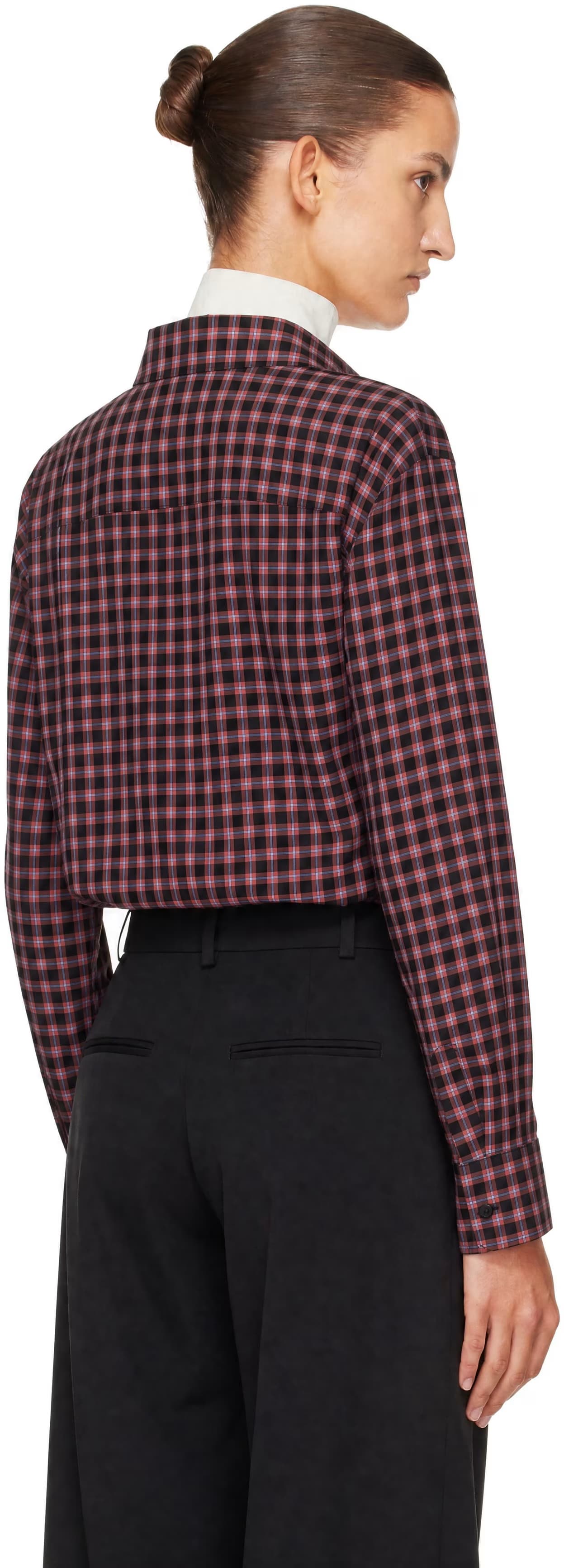 Red & Black Checked Oversized Shirt 3
