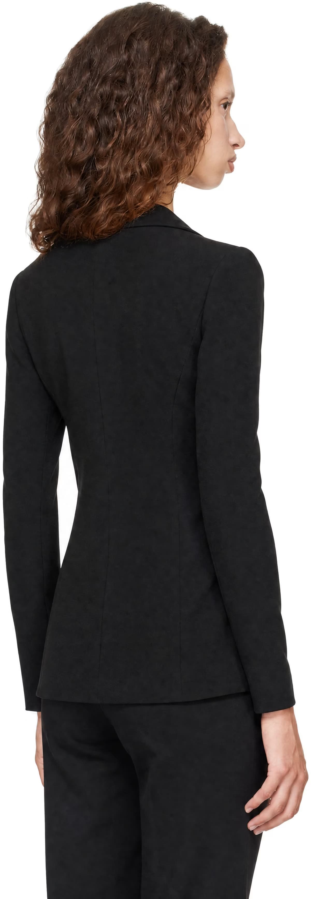 Black Slim Wool Blazer 3