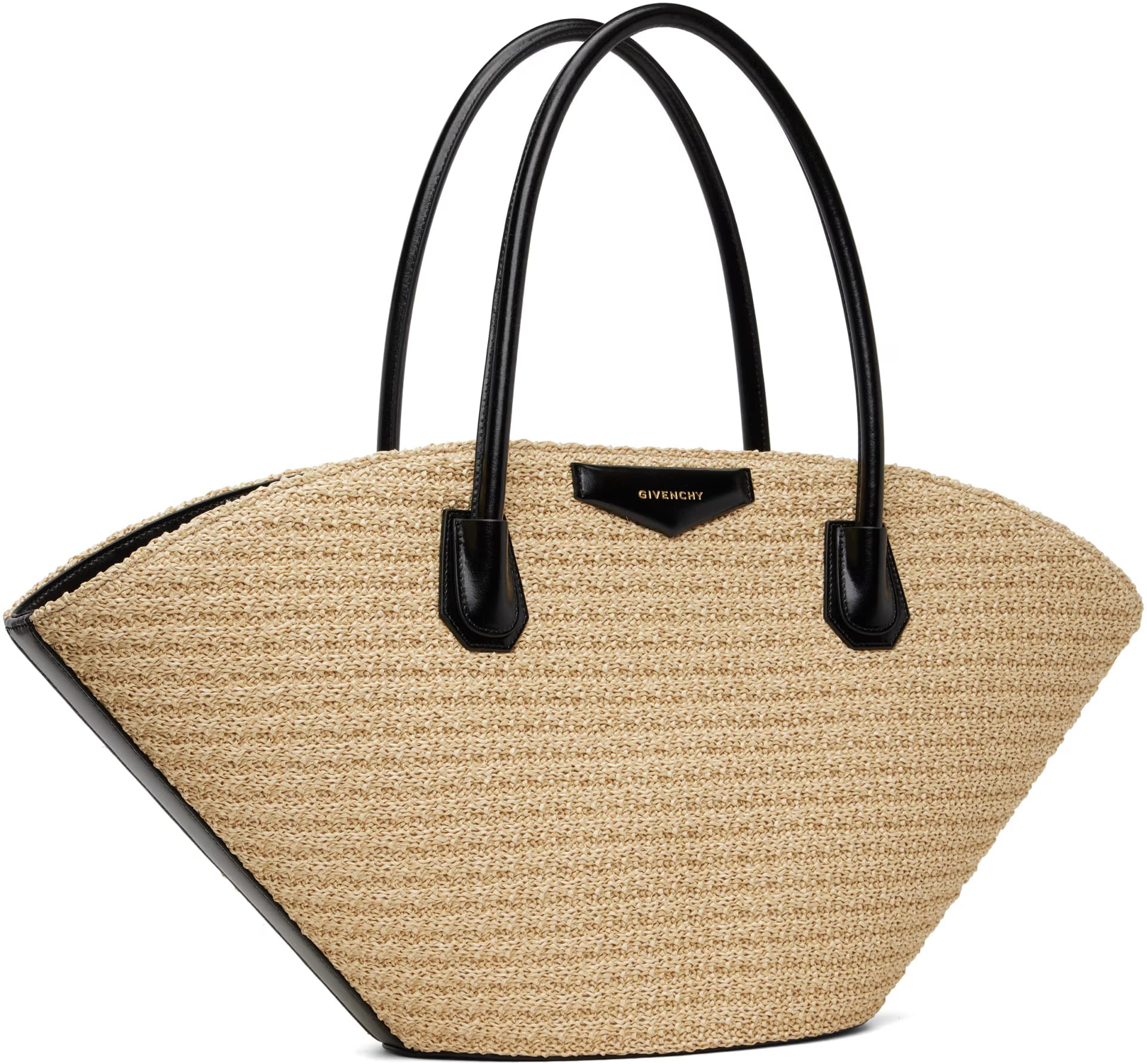 Beige Small Antigona Basket Tote by Givenchy