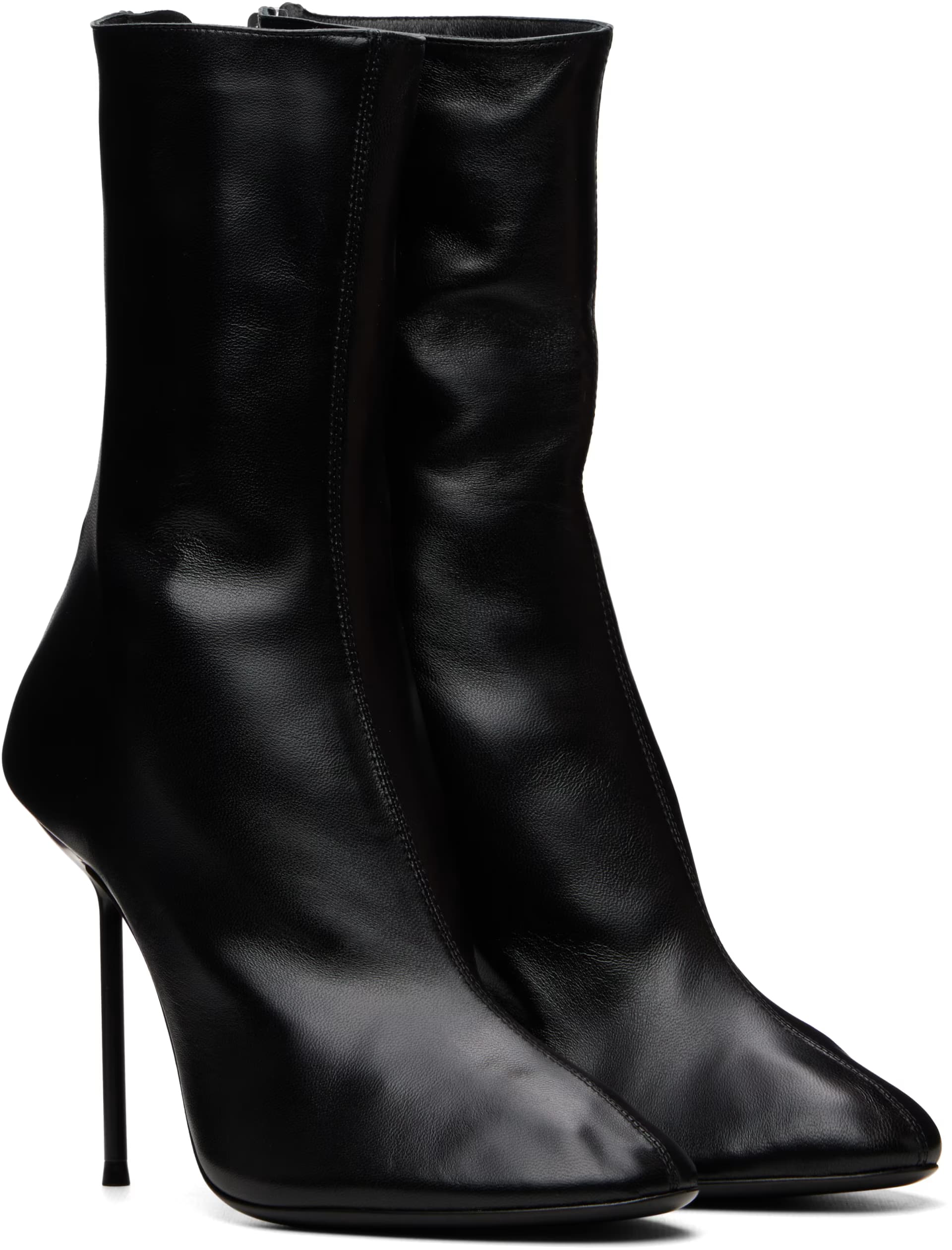 Black Lidia Soft Nappa 105 Ankle Boots 4