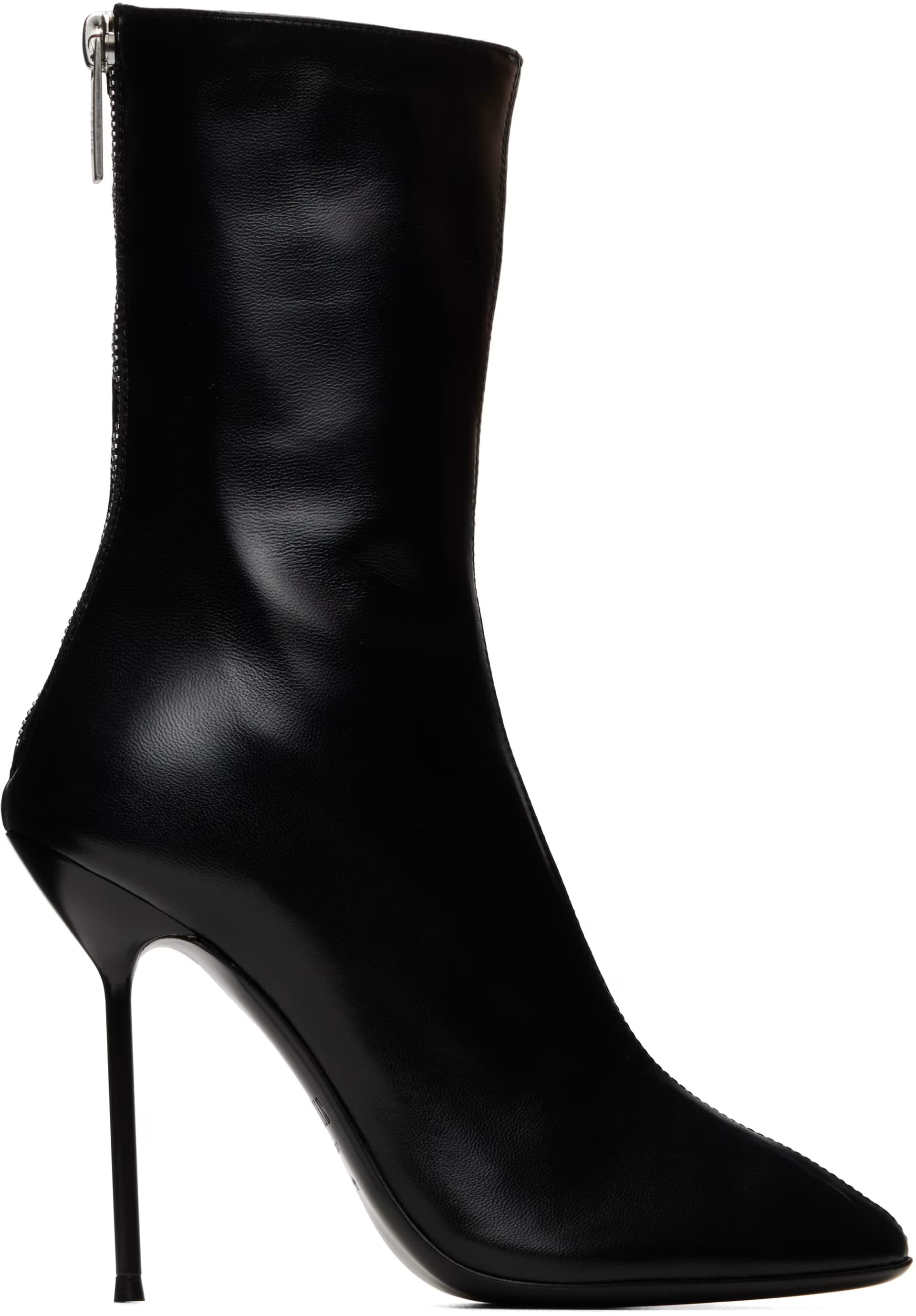 Black Lidia Soft Nappa 105 Ankle Boots by Paris Texas