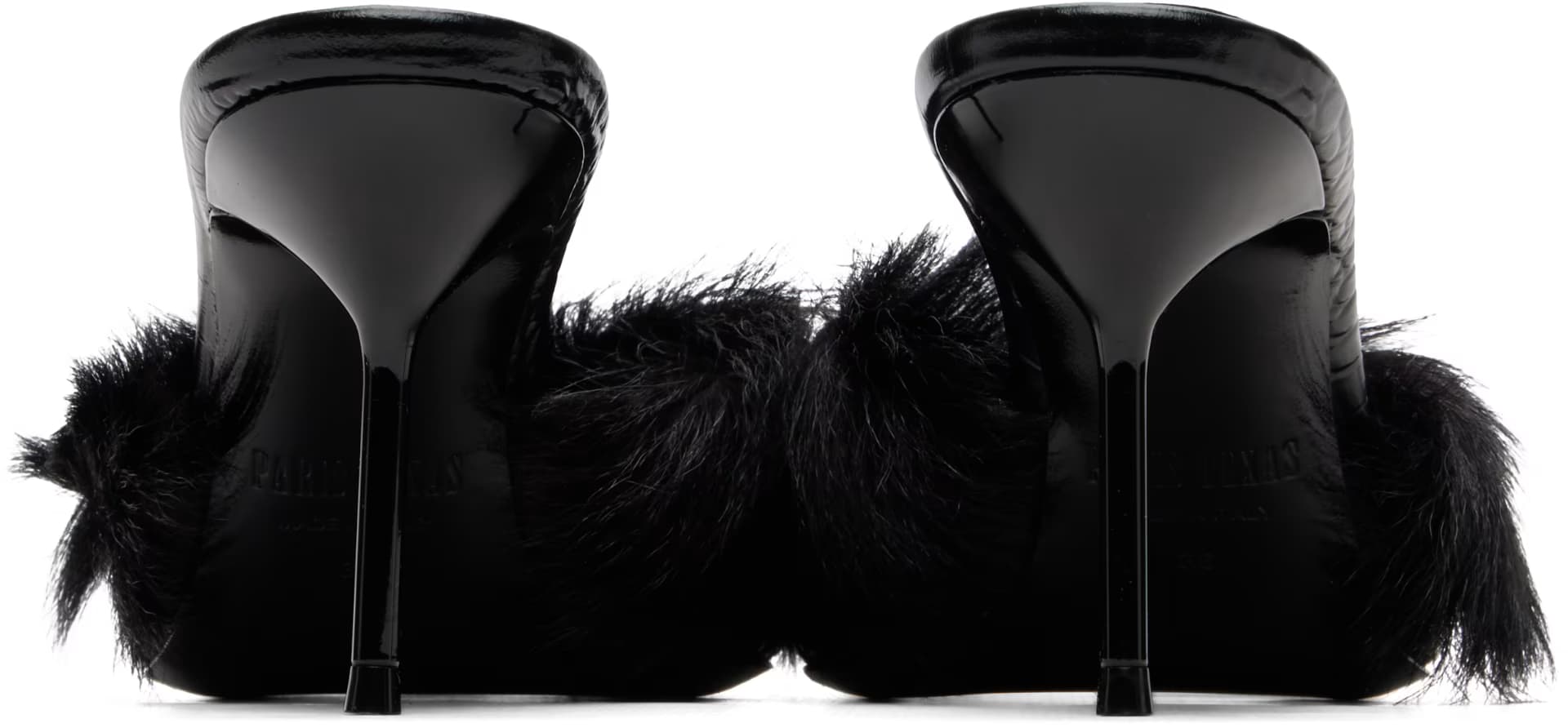 Black Lidia 70mm Fur Heels 2