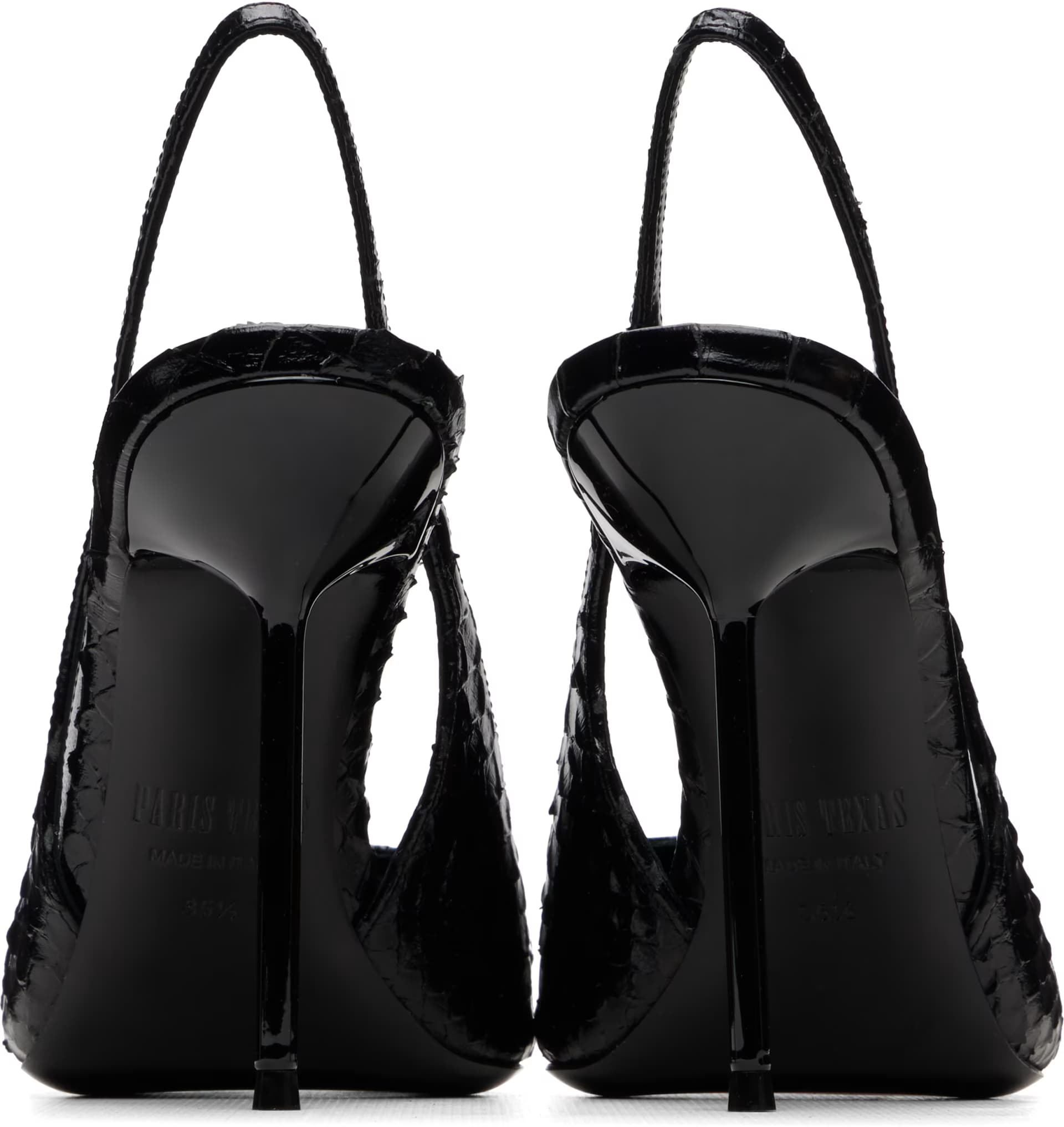 Black Lidia Slingback 105 Heels by Paris Texas