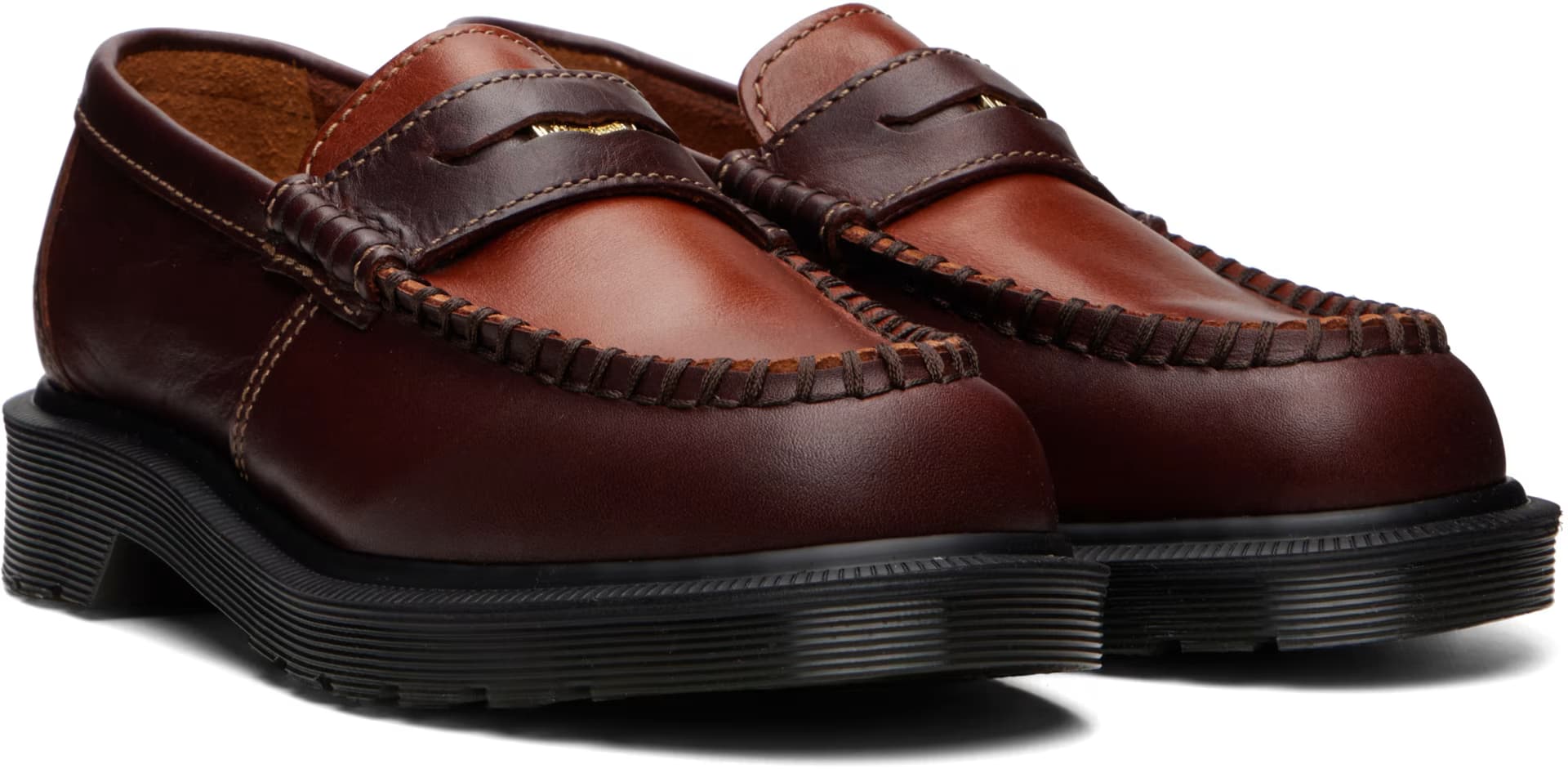 Brown Penton Loafers by Dr. Martens