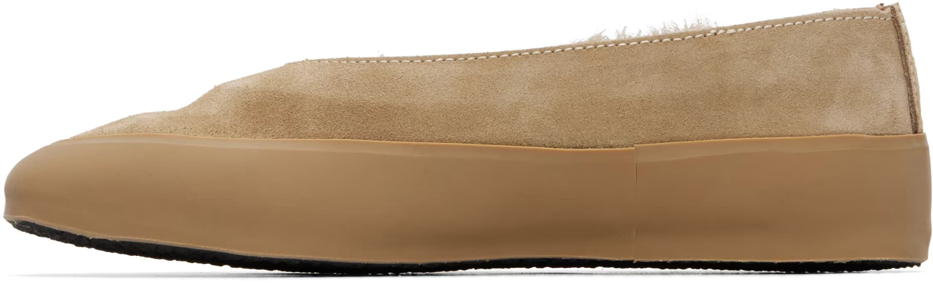 Beige Apres Ski Ballerina Flats 3