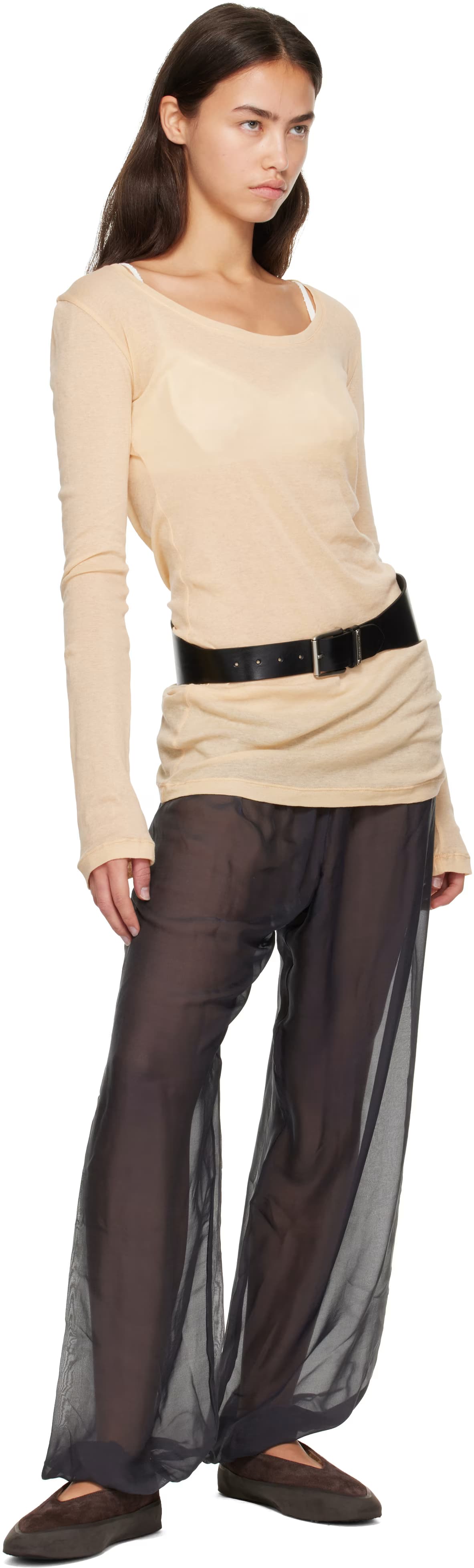 Brown Apres Ski Ballerina Flats 5