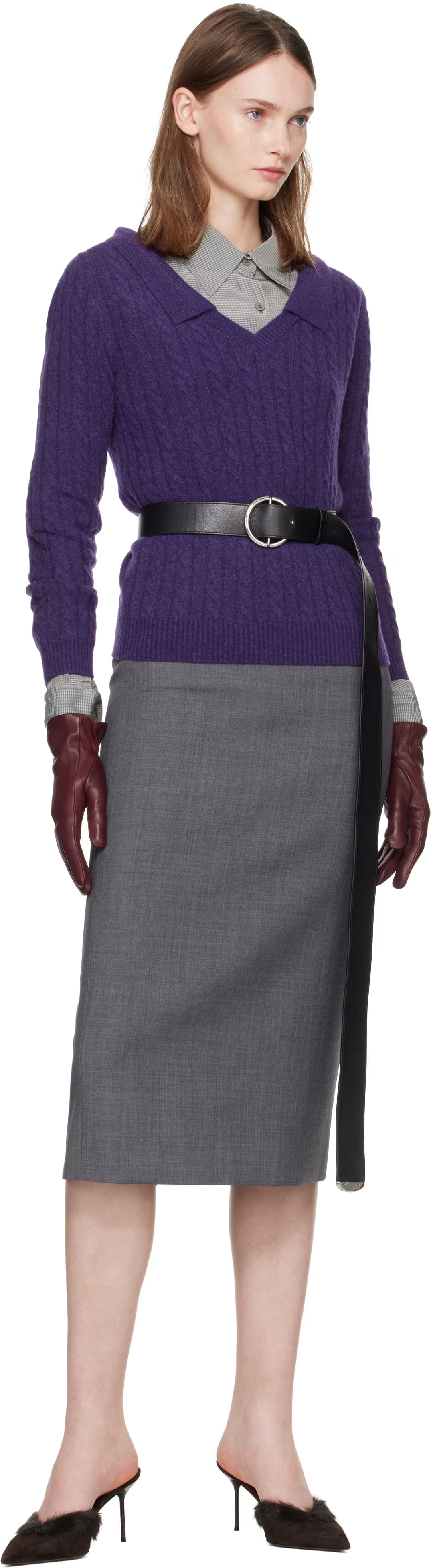 Burgundy Leather Gloves 3