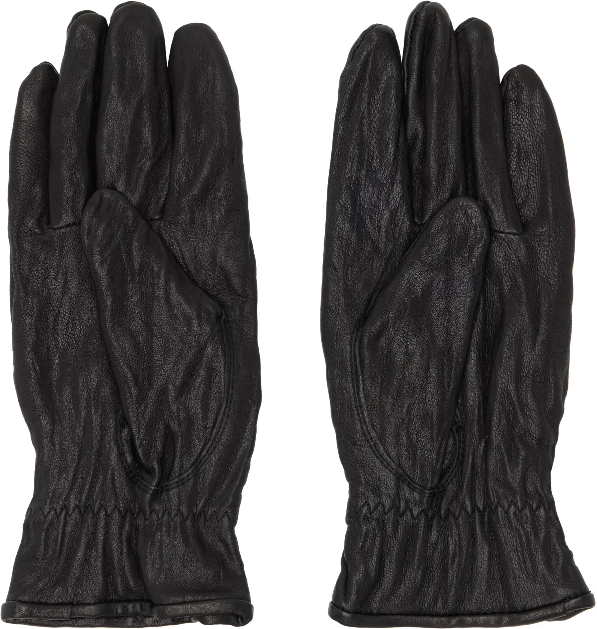 Black Vegetable Pleated Washed Gloves 2