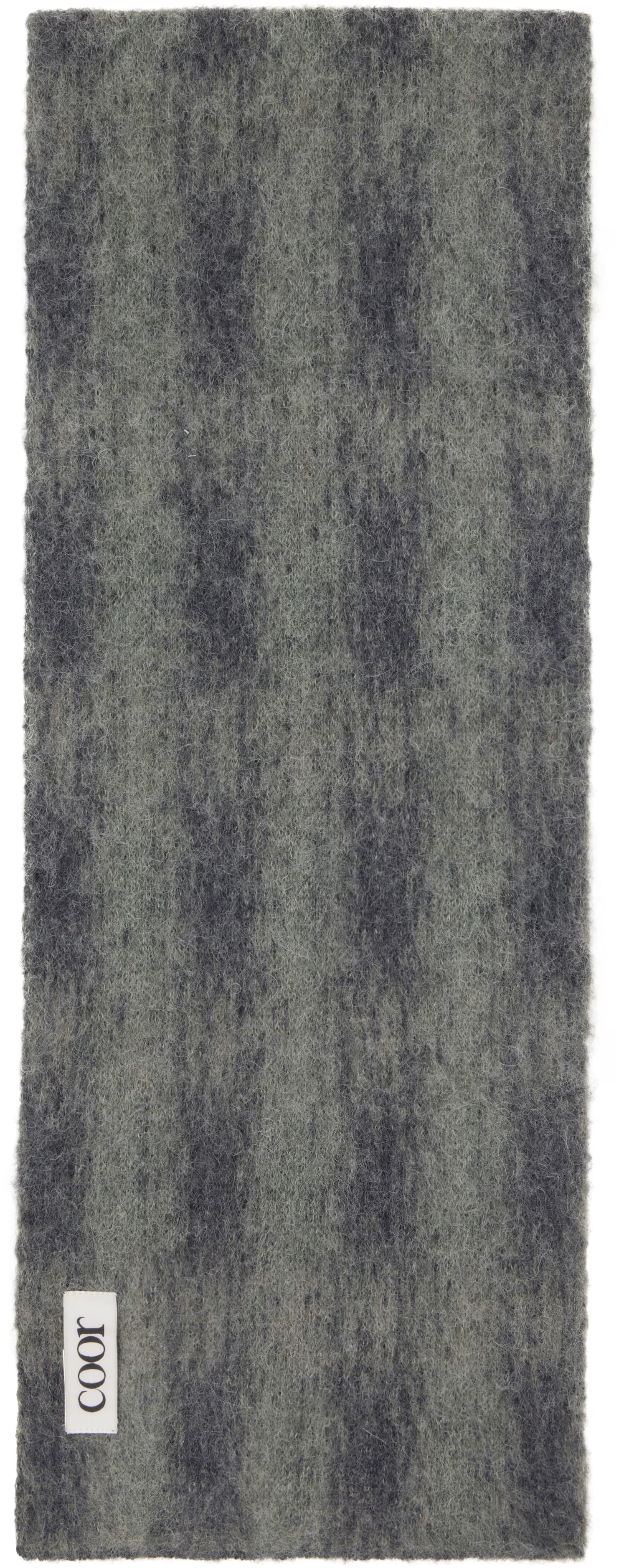 Gray Merino Wool Gunclub Check Muffler Scarf by COOR