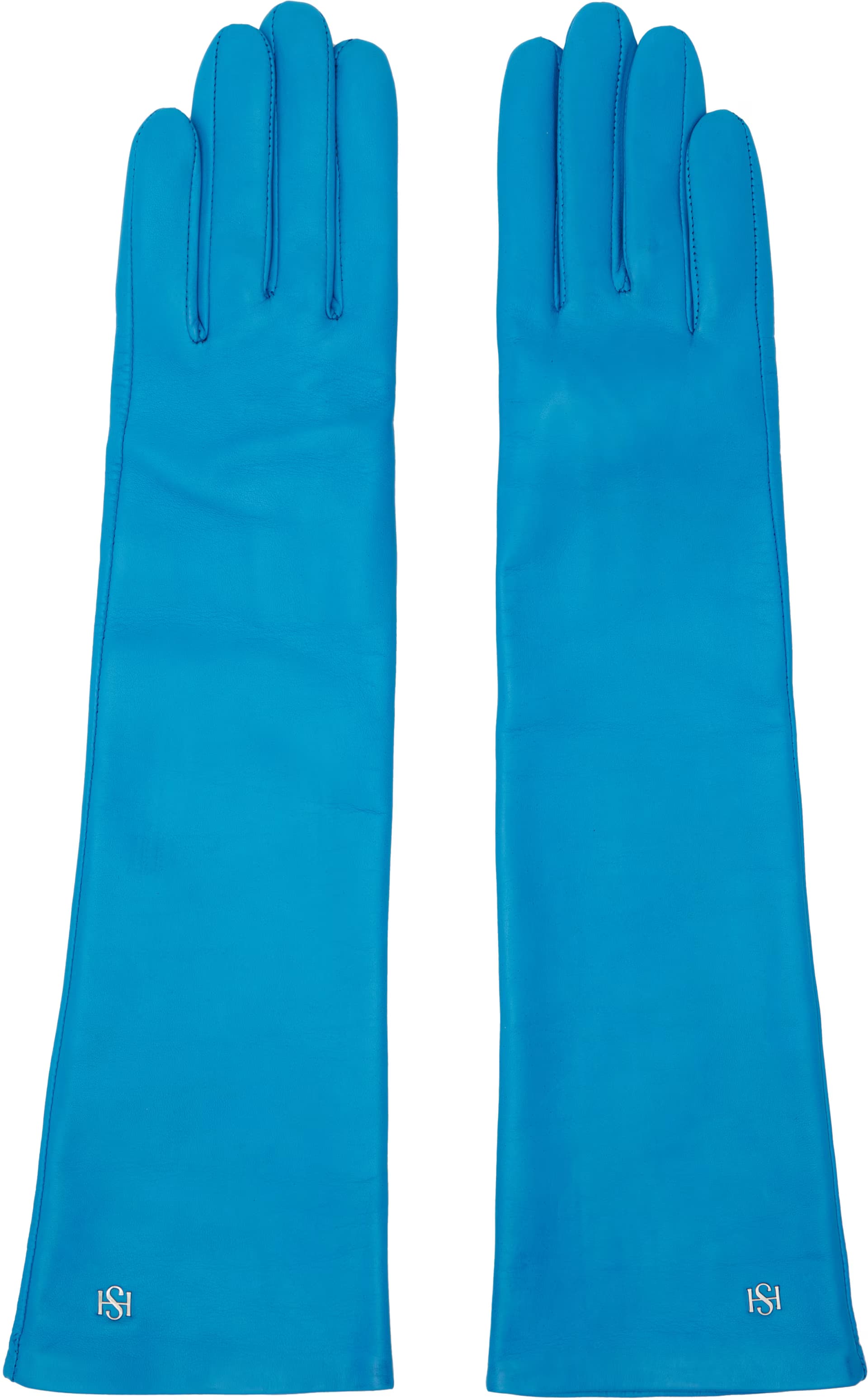 Blue Essentials Long Gloves by Handsome Stockholm