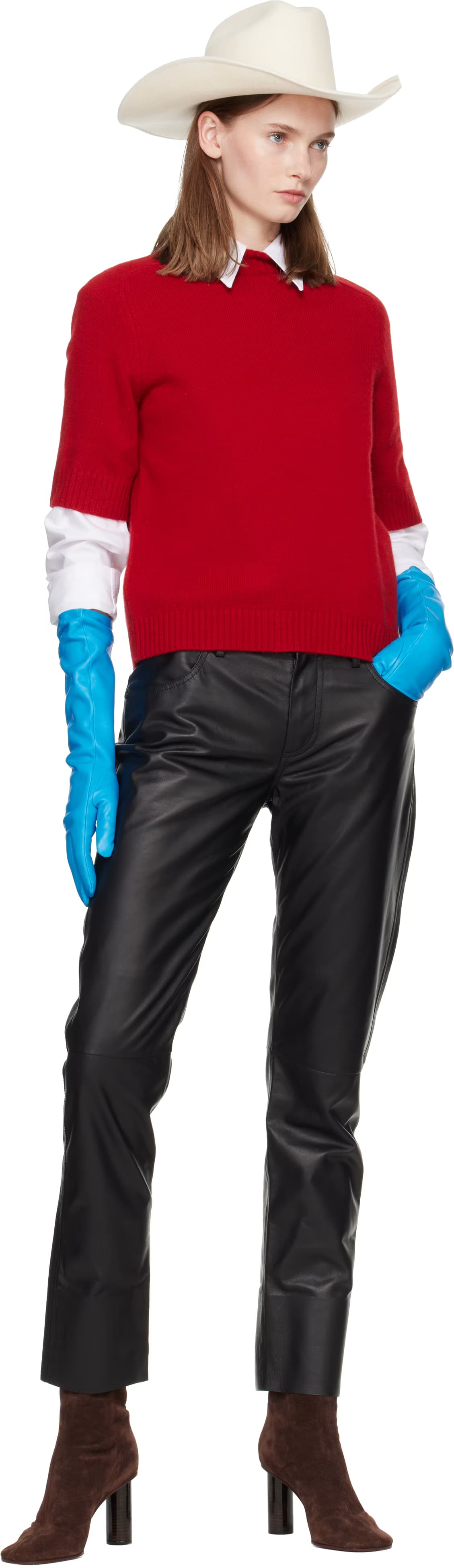 Blue Essentials Long Gloves 3