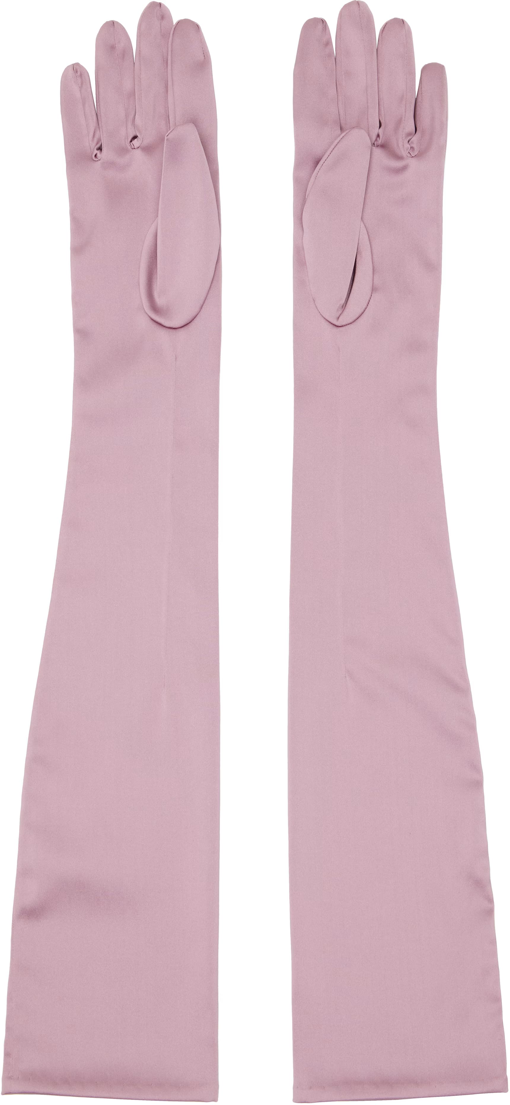 Pink Satin Extra Long Gloves 2