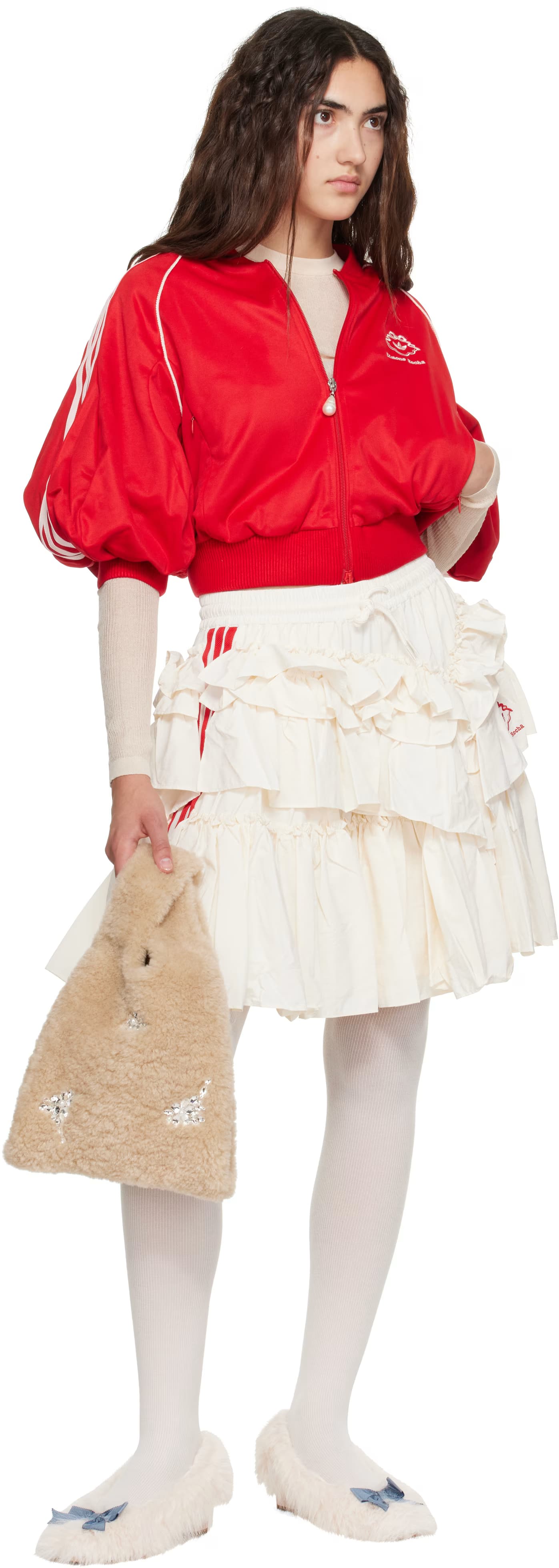 Off-White adidas Originals Edition Frill Midi Skirt by Adidas