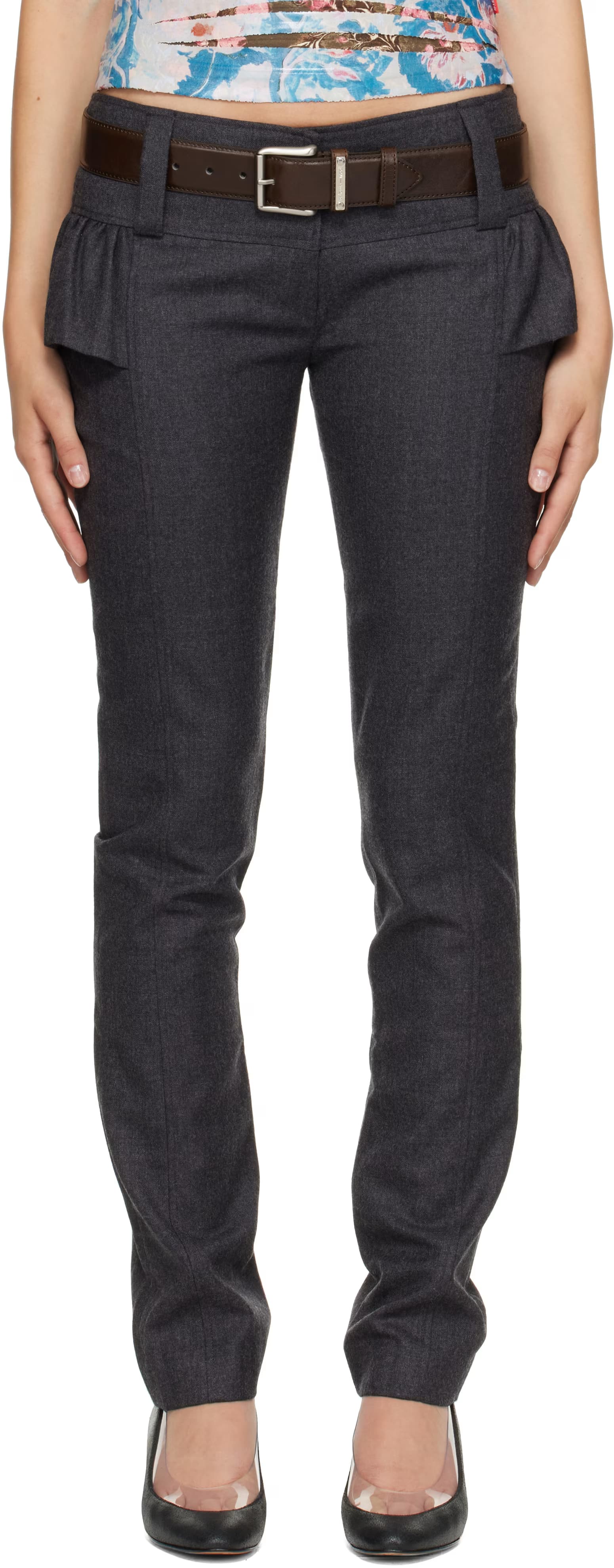 Gray Victoria Trousers by KNWLS