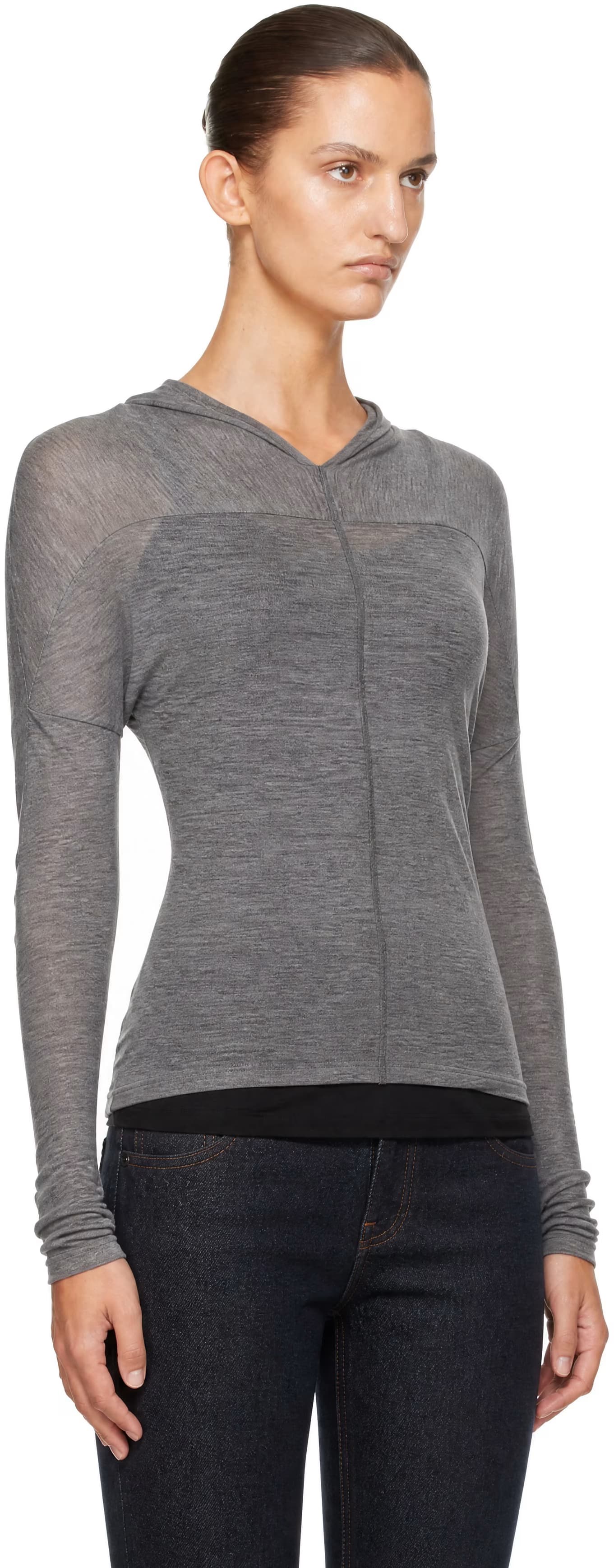Gray Draped Top by Victoria Beckham