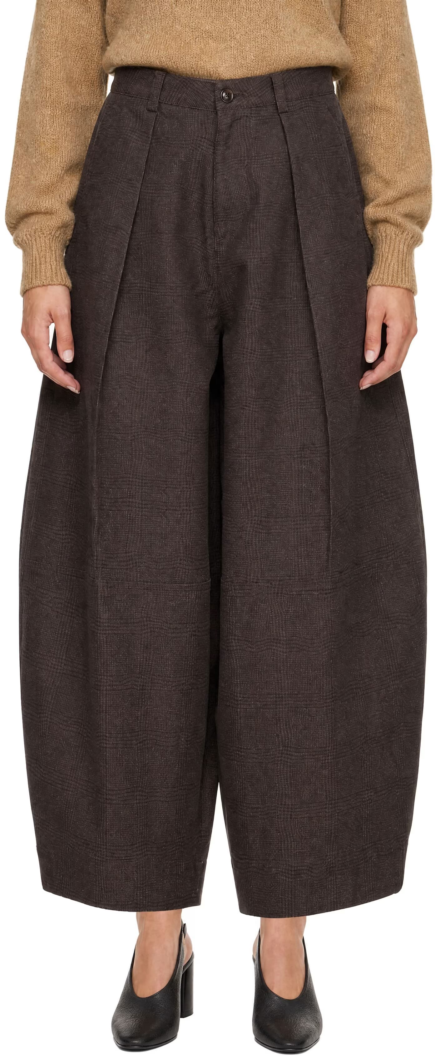 Brown Deadbeat Trousers by YMC