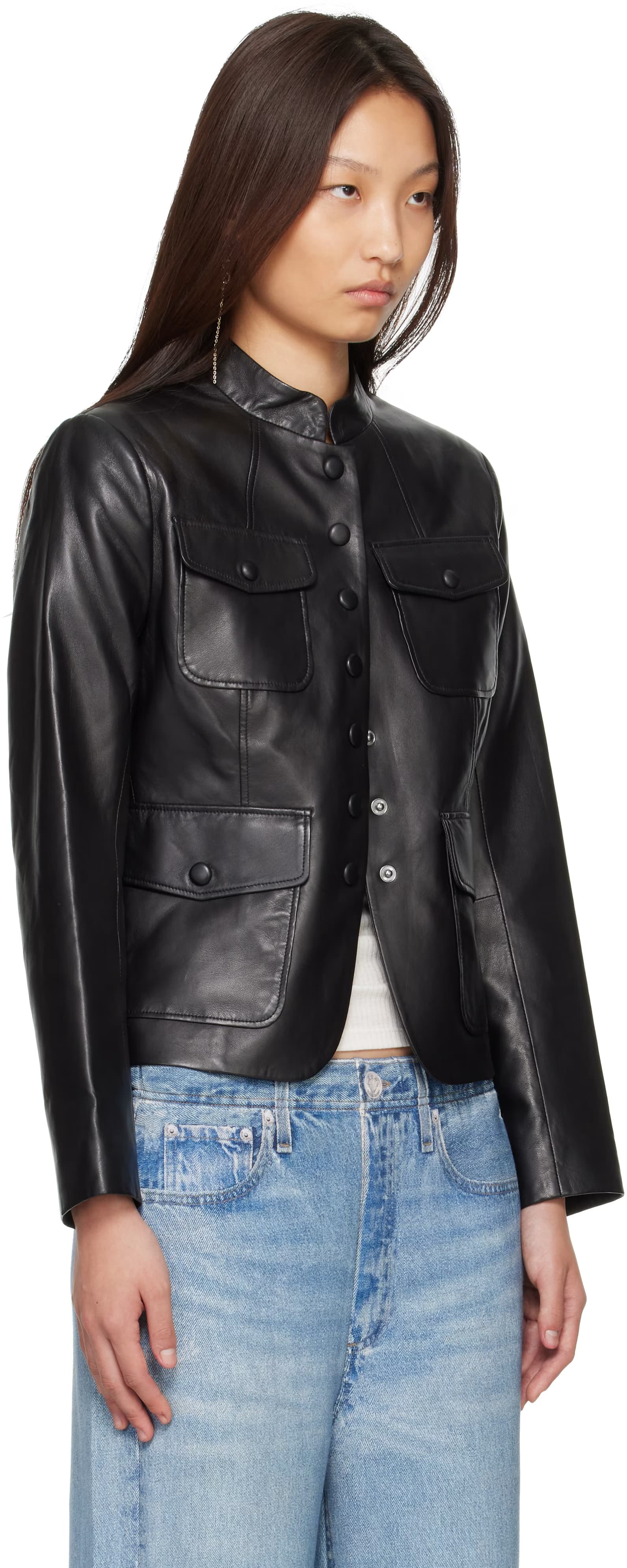 Black Mercer Leather Blazer by rag & bone