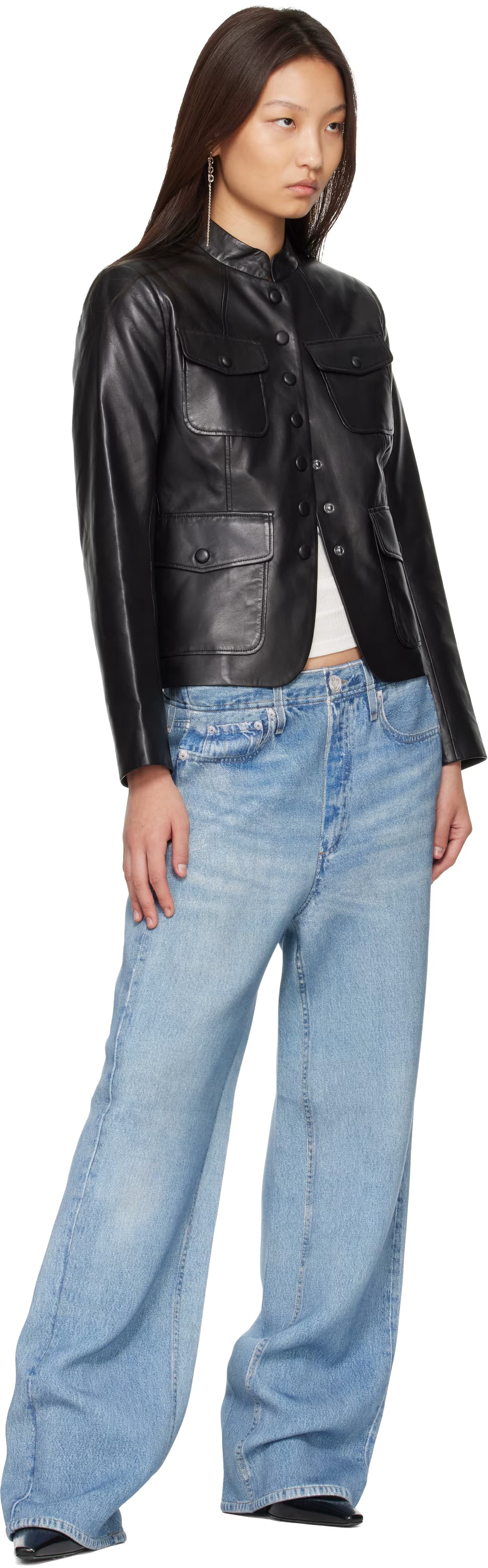 Black Mercer Leather Blazer by rag & bone