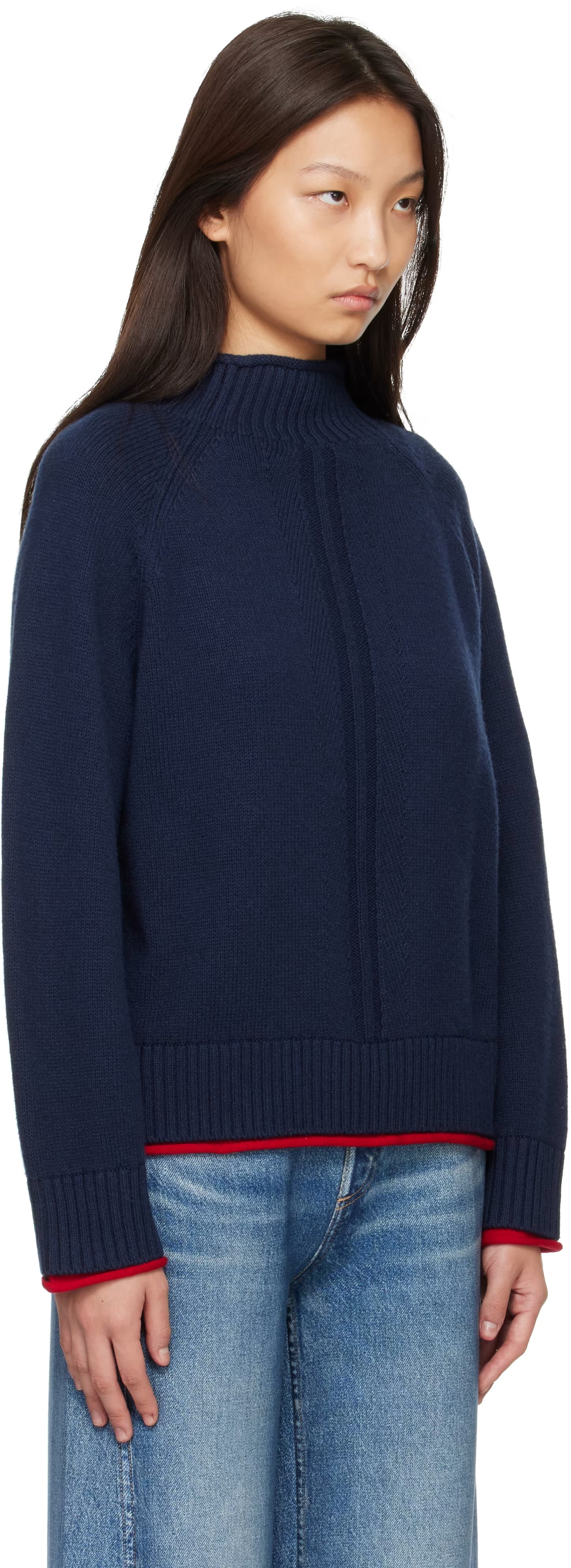 Navy Hazel Roll Neck Sweater by rag & bone