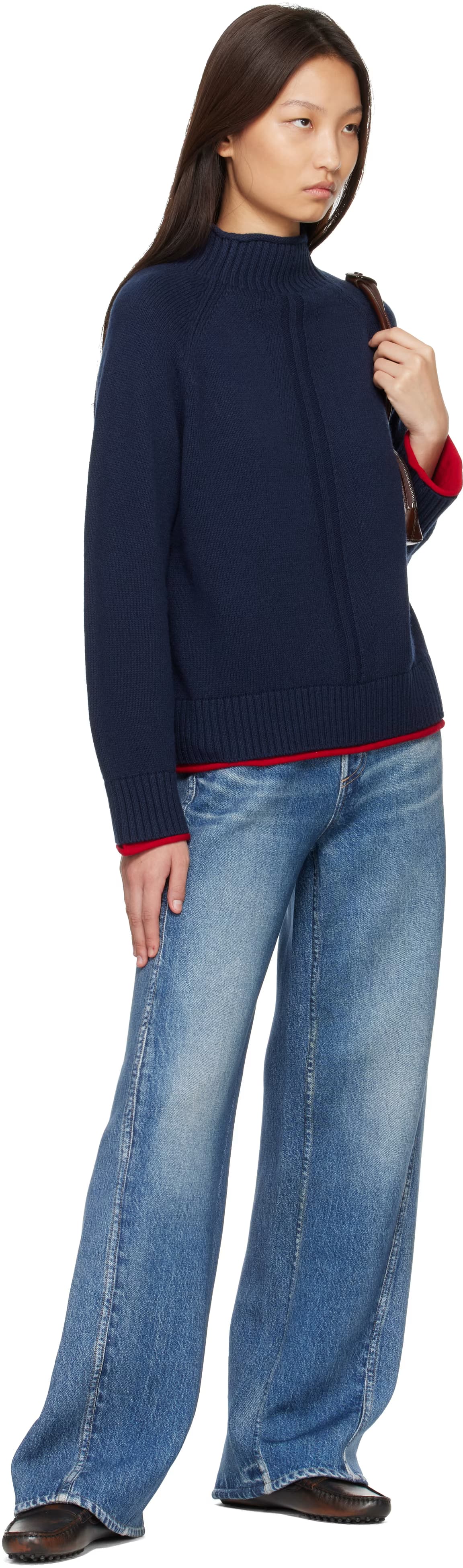 Navy Hazel Roll Neck Sweater by rag & bone