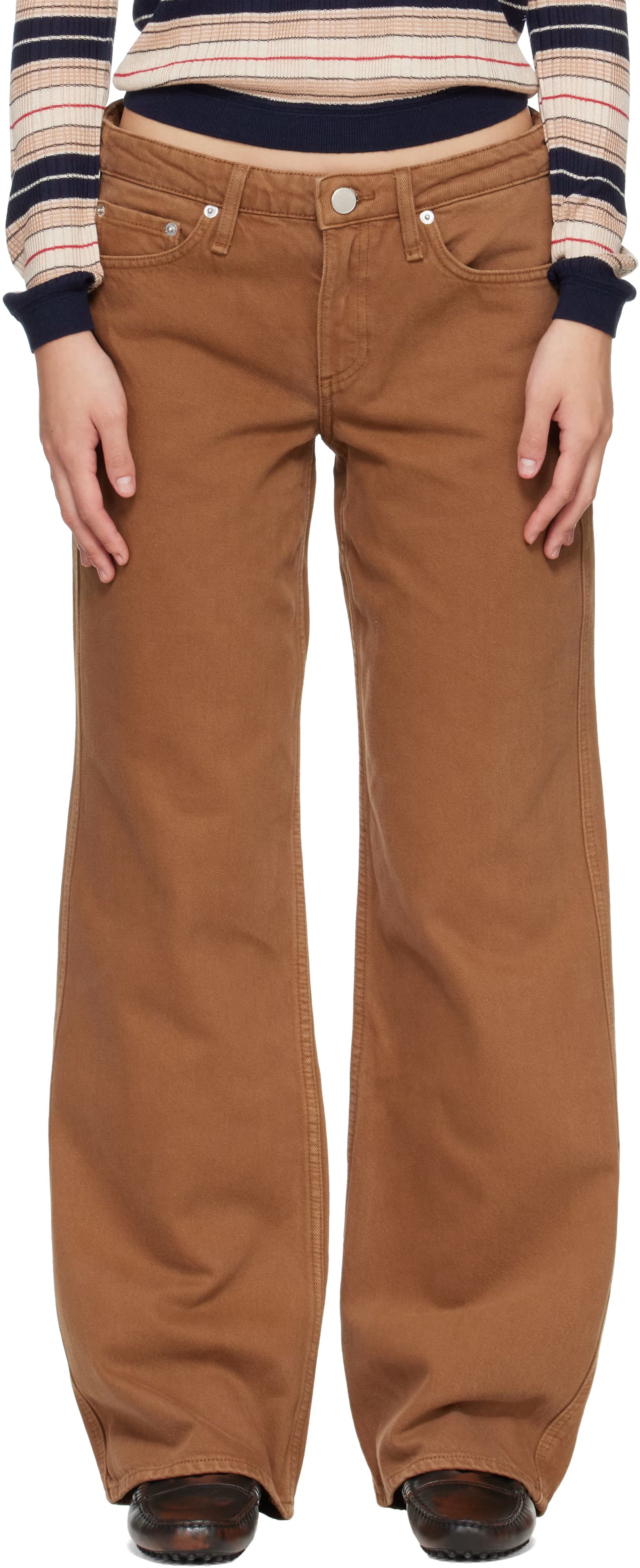 Brown Cam Straight Jeans by rag & bone
