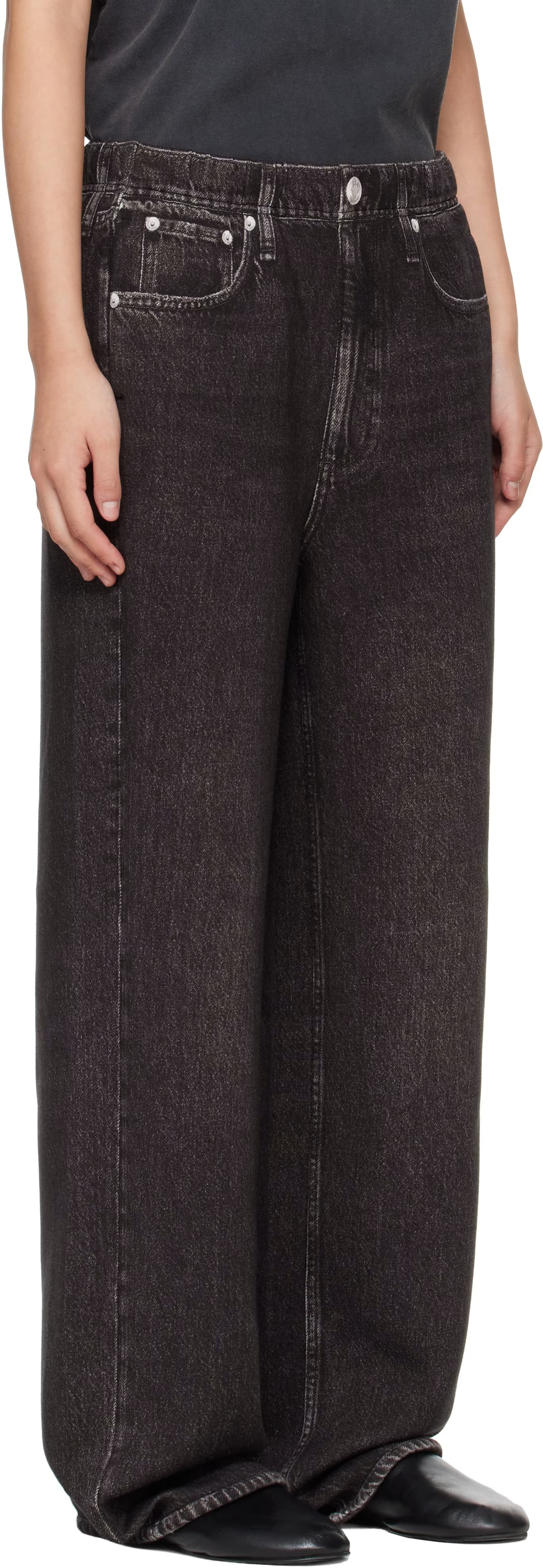 Black Miramar Mallow Wide Leg Trousers 2