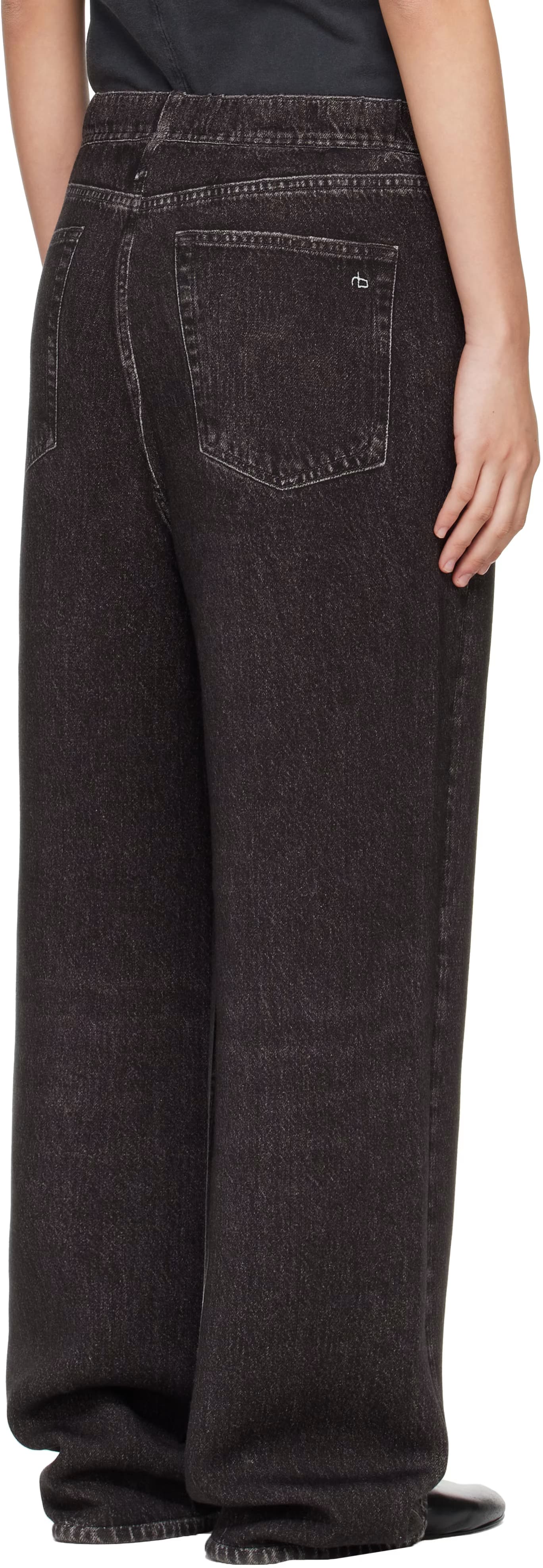 Black Miramar Mallow Wide Leg Trousers 3