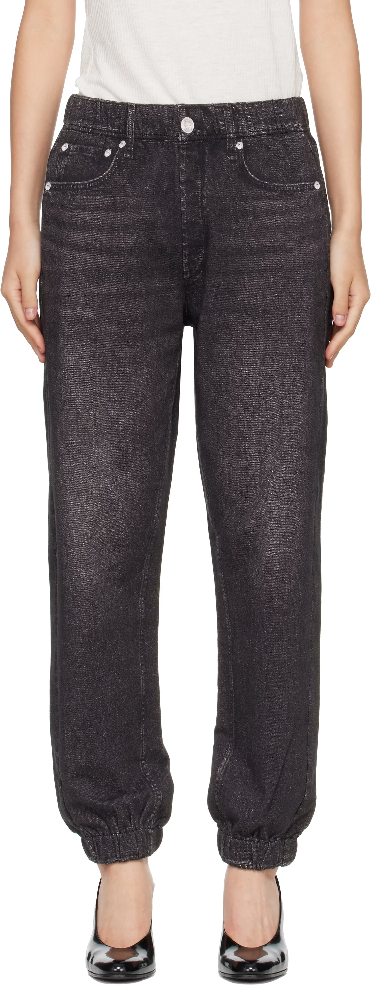 Black Miramar Terry Jogger Trousers by rag & bone