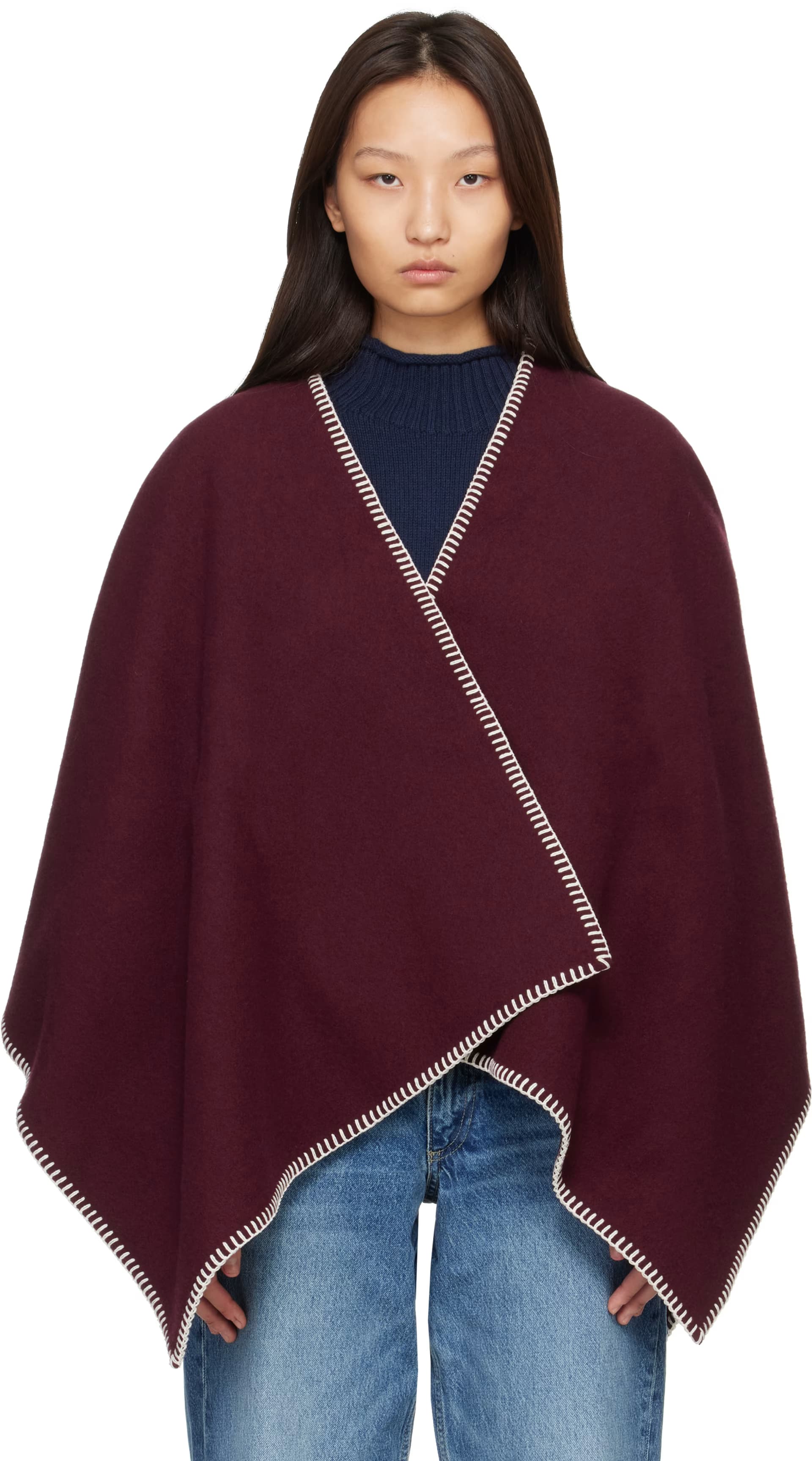 Burgundy Ingrid Shawl by rag & bone