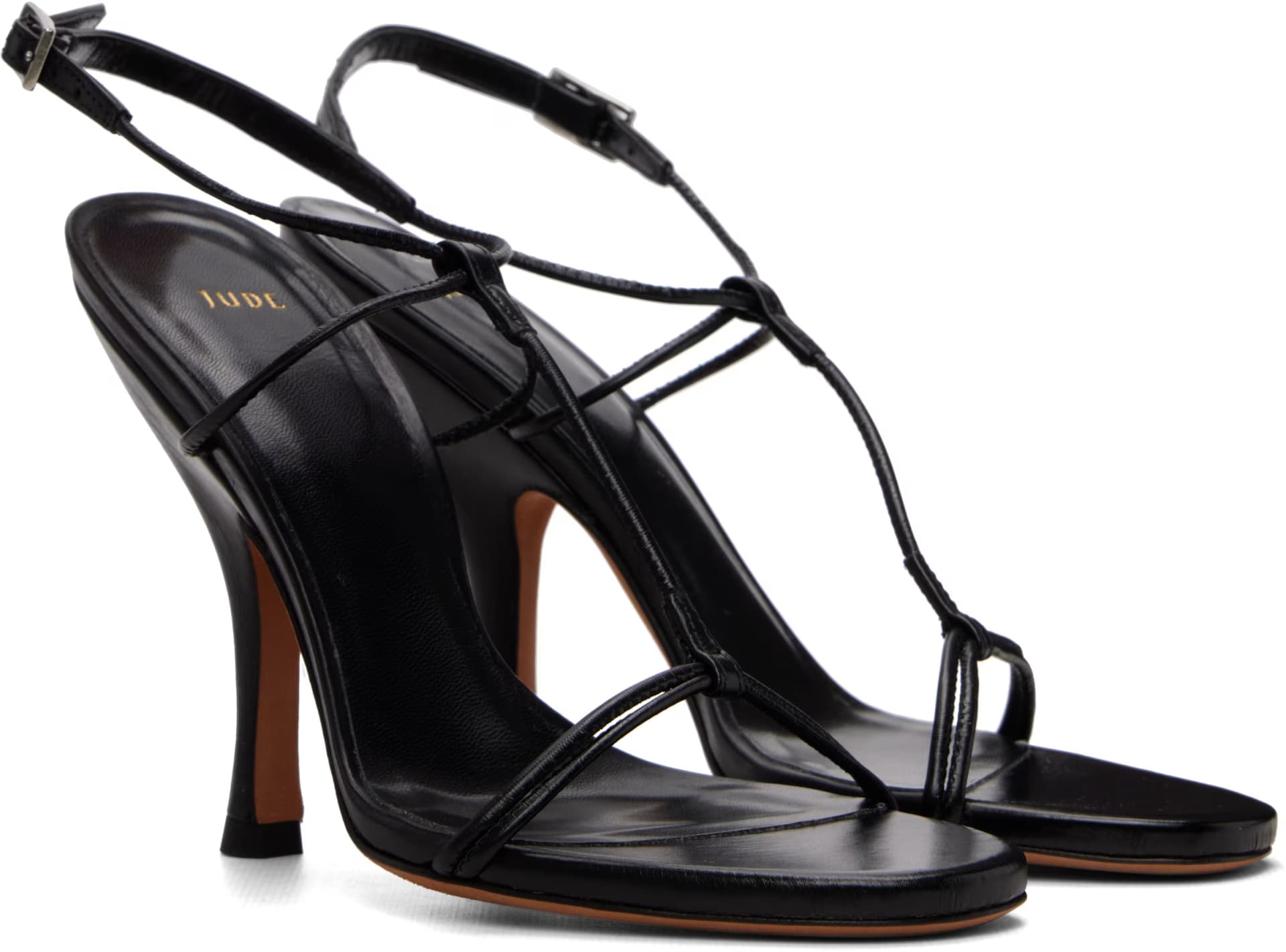 Black Mixer Heeled Sandals 4